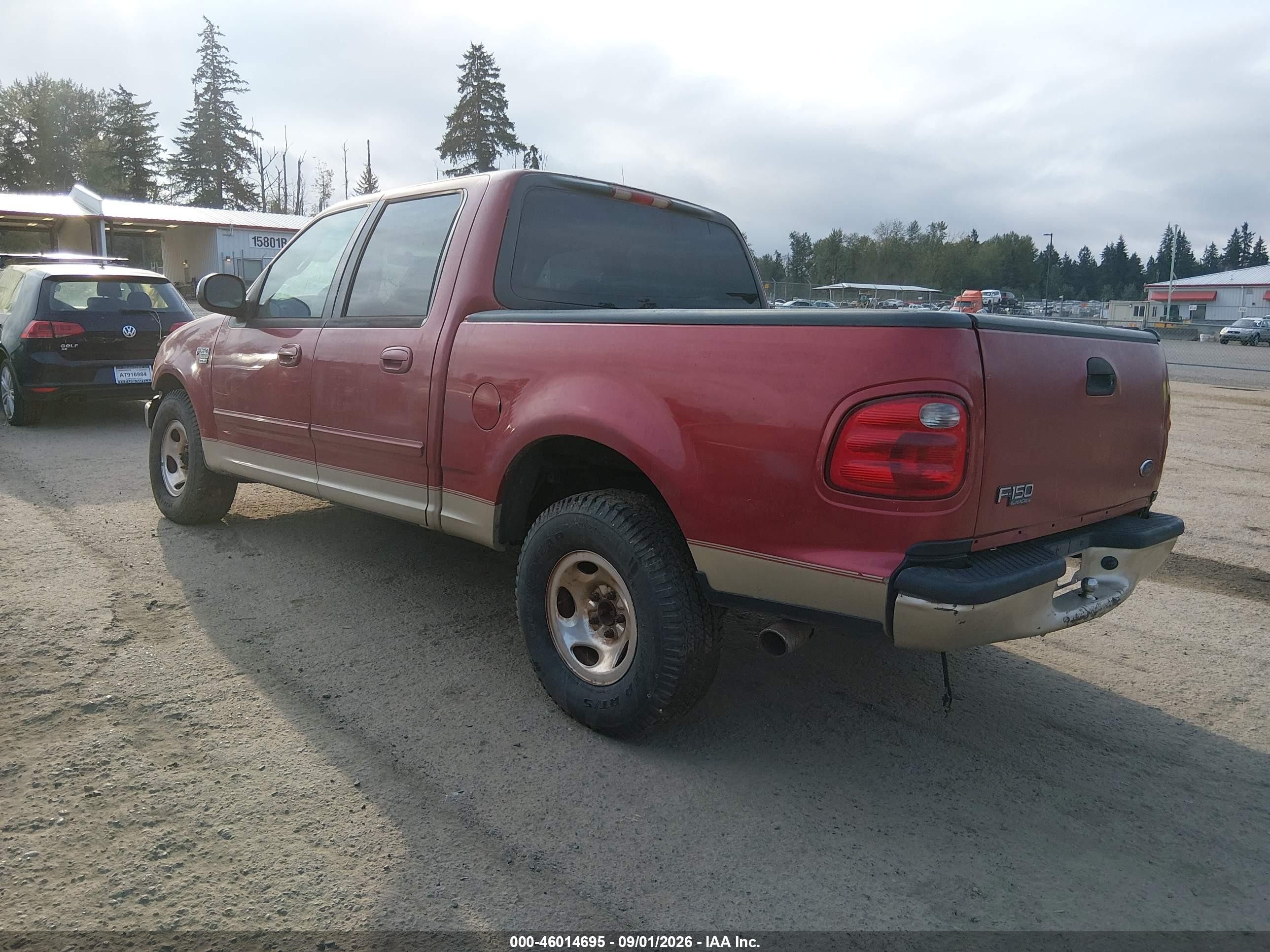 2001 Ford F-150 Harley-davidson Edition/king Ranch Edition/lariat/xlt Бордовый vin: 1FTRW07L11KD64519