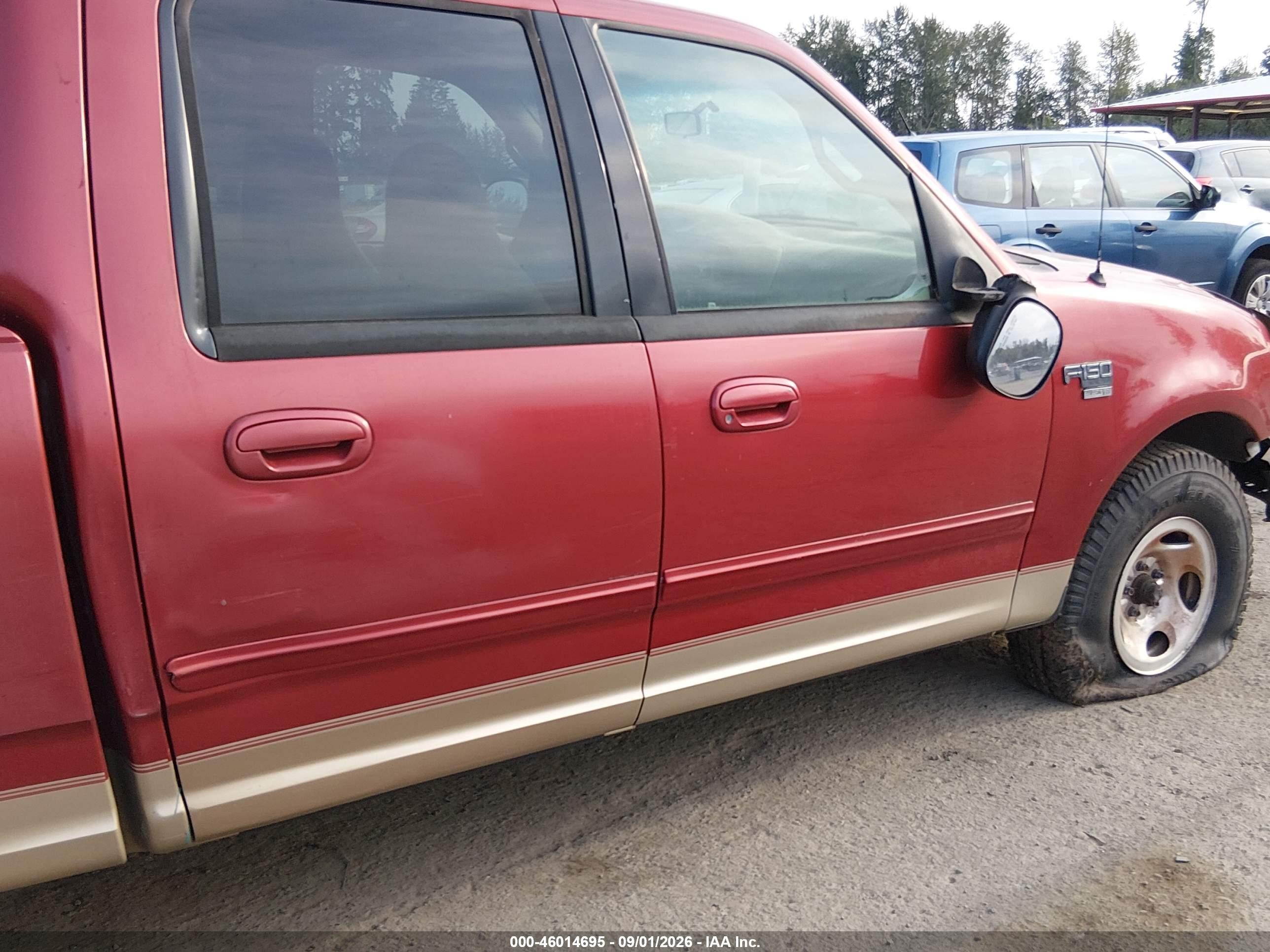 2001 Ford F-150 Harley-davidson Edition/king Ranch Edition/lariat/xlt Бордовый vin: 1FTRW07L11KD64519