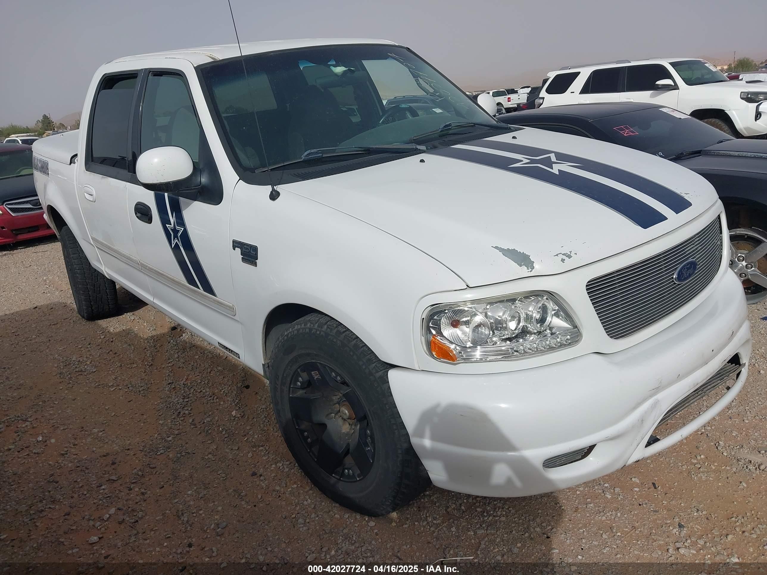 2001 Ford F-150 Supercrew Harley-davidson Edition/king Ranch Edition/lariat/xlt Белый vin: 1FTRW07L11KE13153