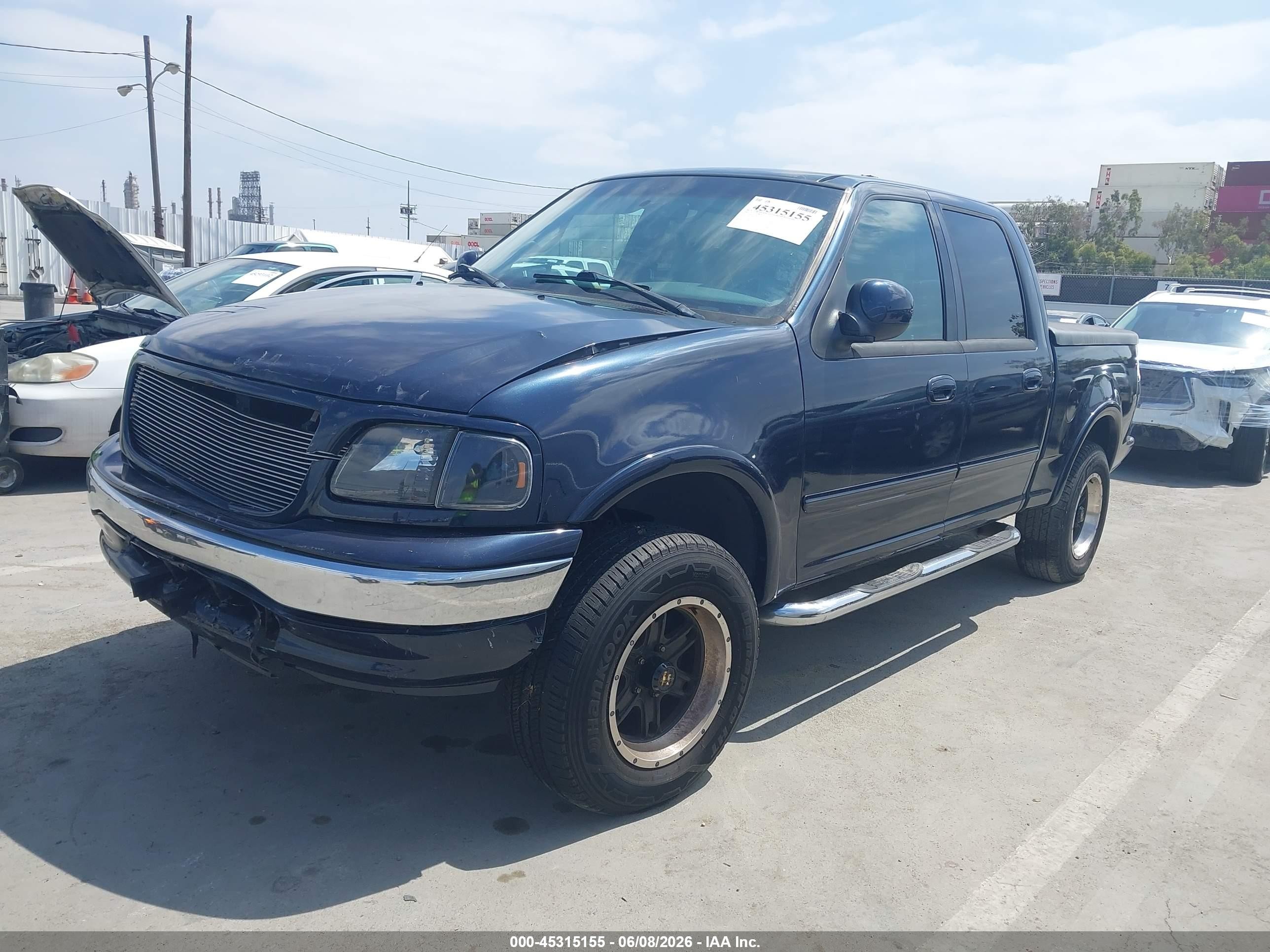 2001 Ford F-150 Harley-davidson Edition/king Ranch Edition/lariat/xlt Blue vin: 1FTRW07L11KE21544