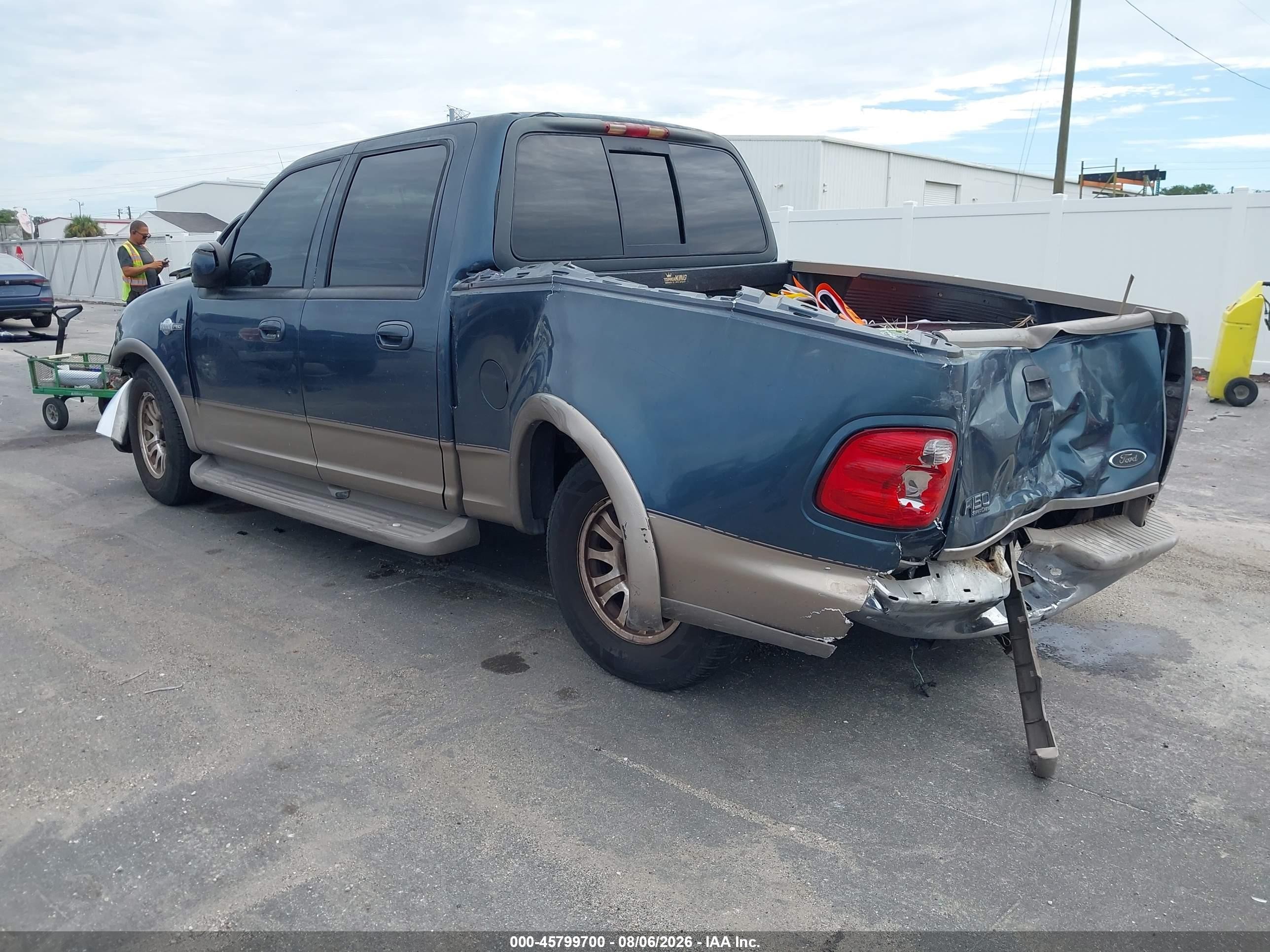 2001 Ford F-150 Harley-davidson Edition/king Ranch Edition/lariat/xlt Navy vin: 1FTRW07L11KF74005