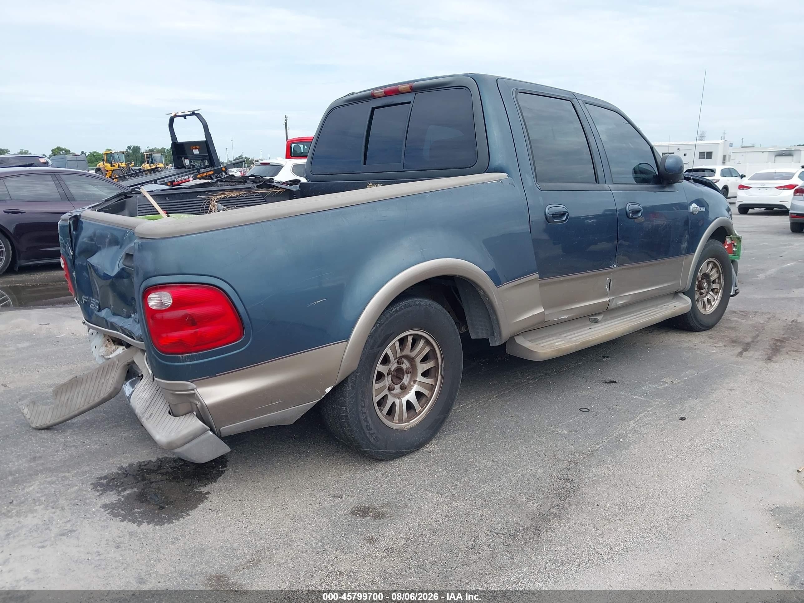2001 Ford F-150 Harley-davidson Edition/king Ranch Edition/lariat/xlt Navy vin: 1FTRW07L11KF74005