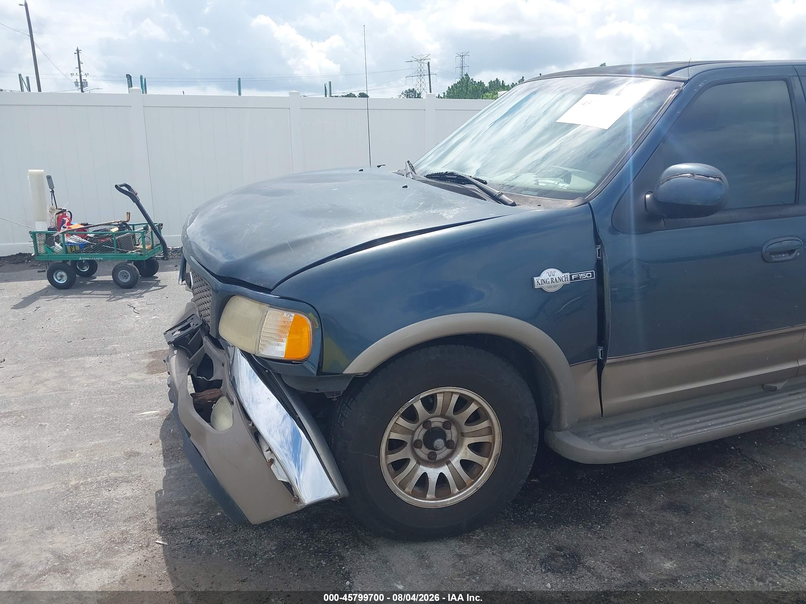 2001 Ford F-150 Harley-davidson Edition/king Ranch Edition/lariat/xlt Navy vin: 1FTRW07L11KF74005