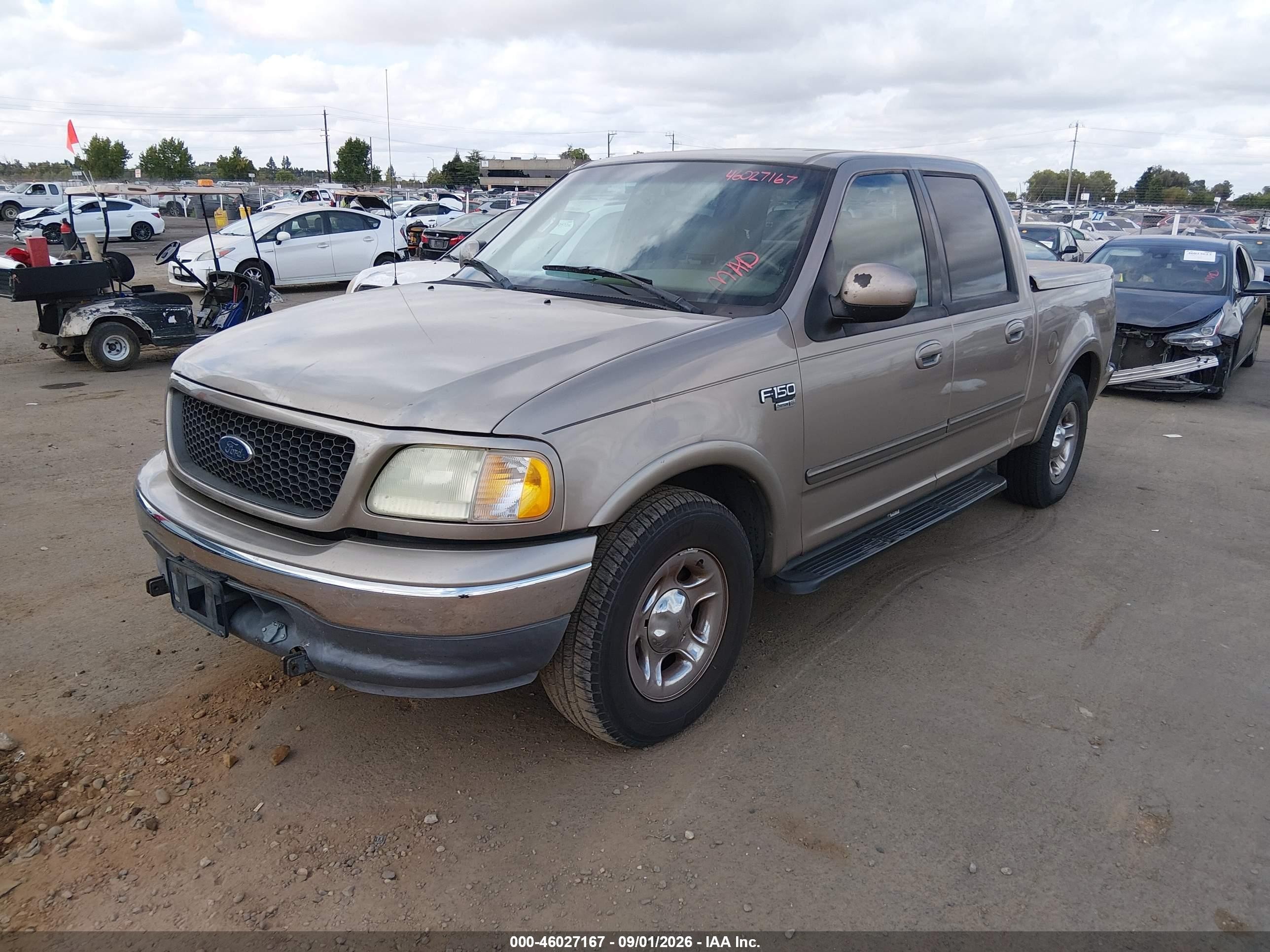2002 Ford F-150 Lariat/xlt Желто-коричневый vin: 1FTRW07L12KA60222