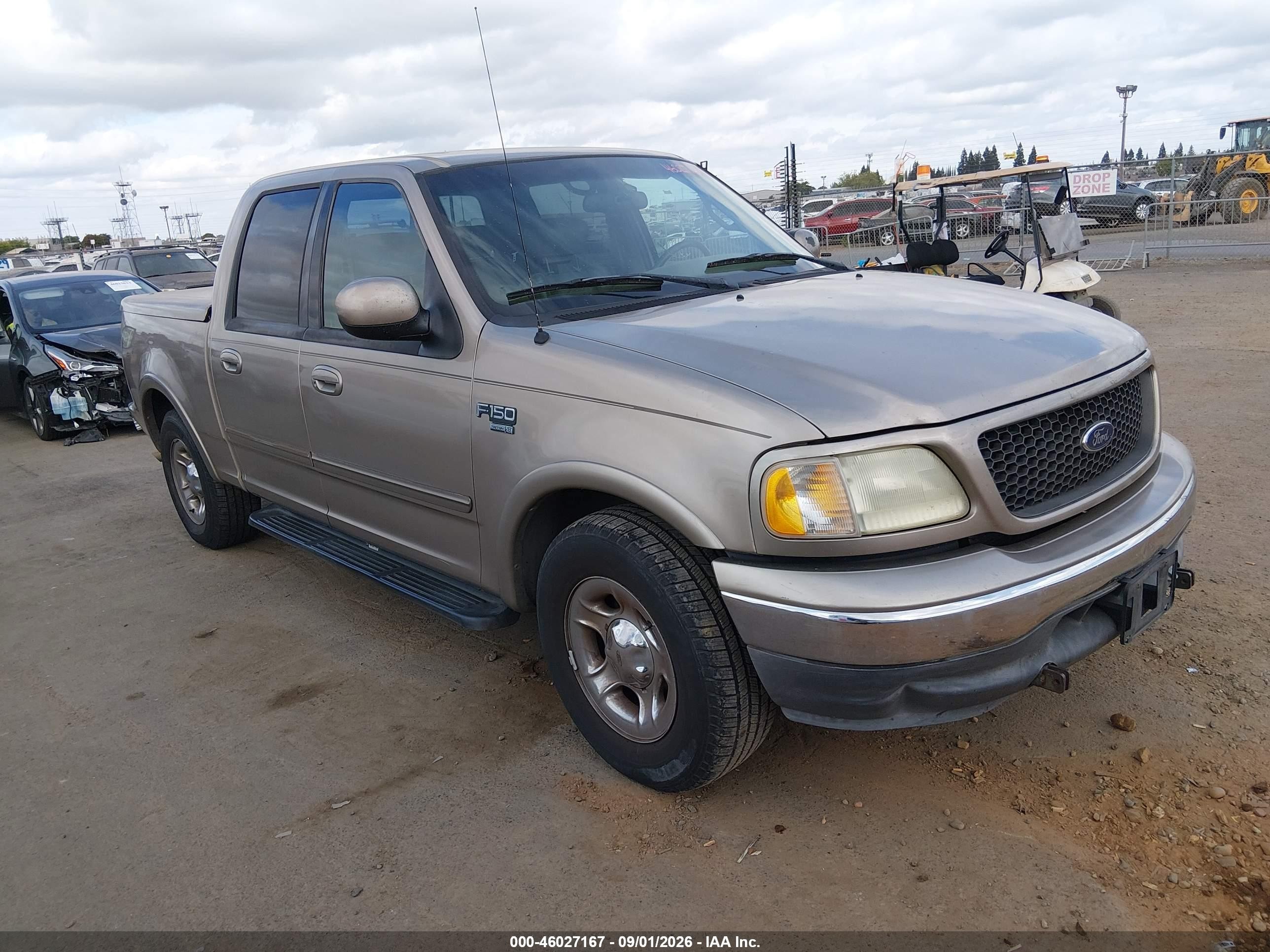 2002 Ford F-150 Lariat/xlt Желто-коричневый vin: 1FTRW07L12KA60222