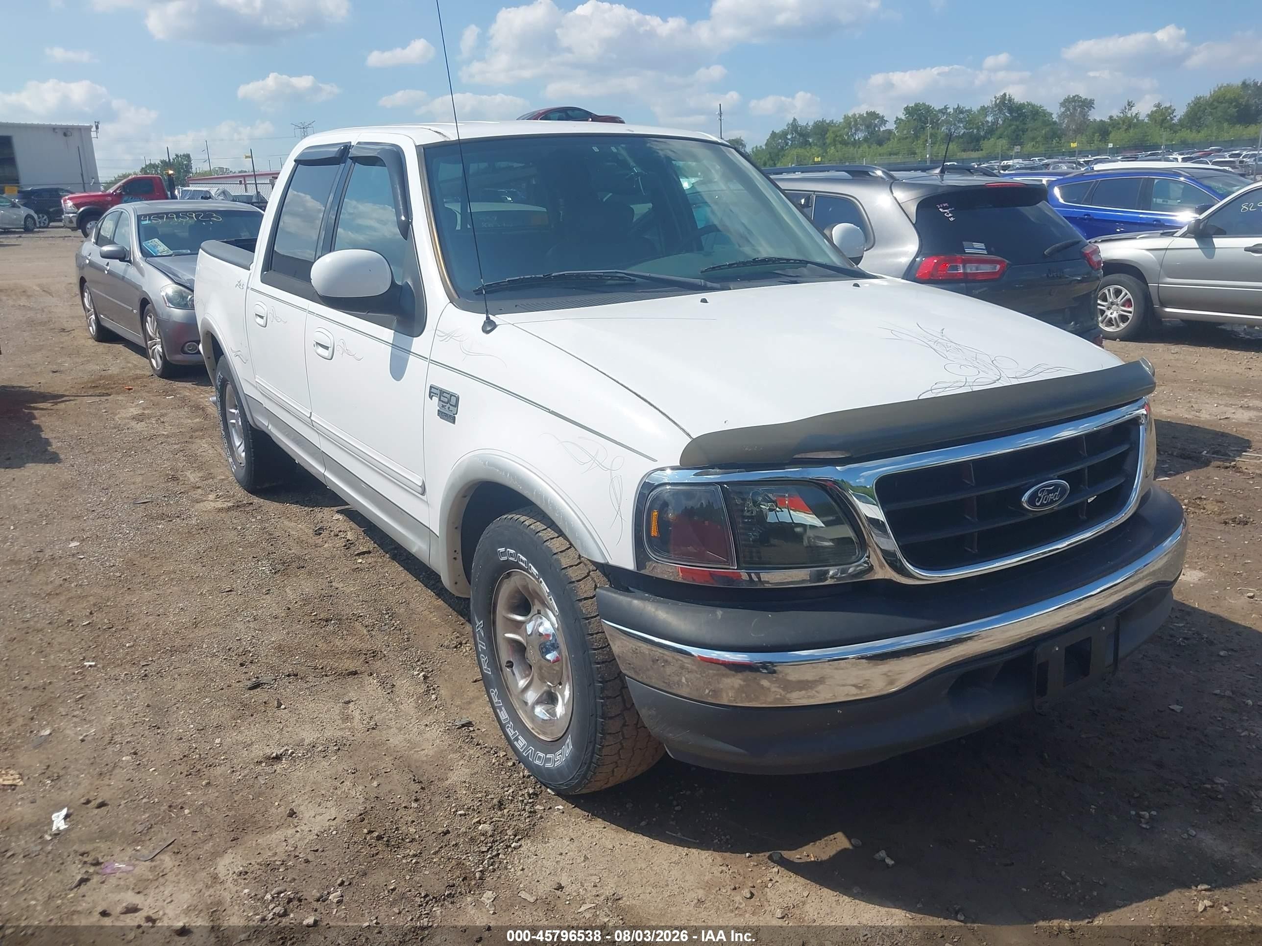 2003 Ford F-150 Lariat/xlt White vin: 1FTRW07L13KA44961