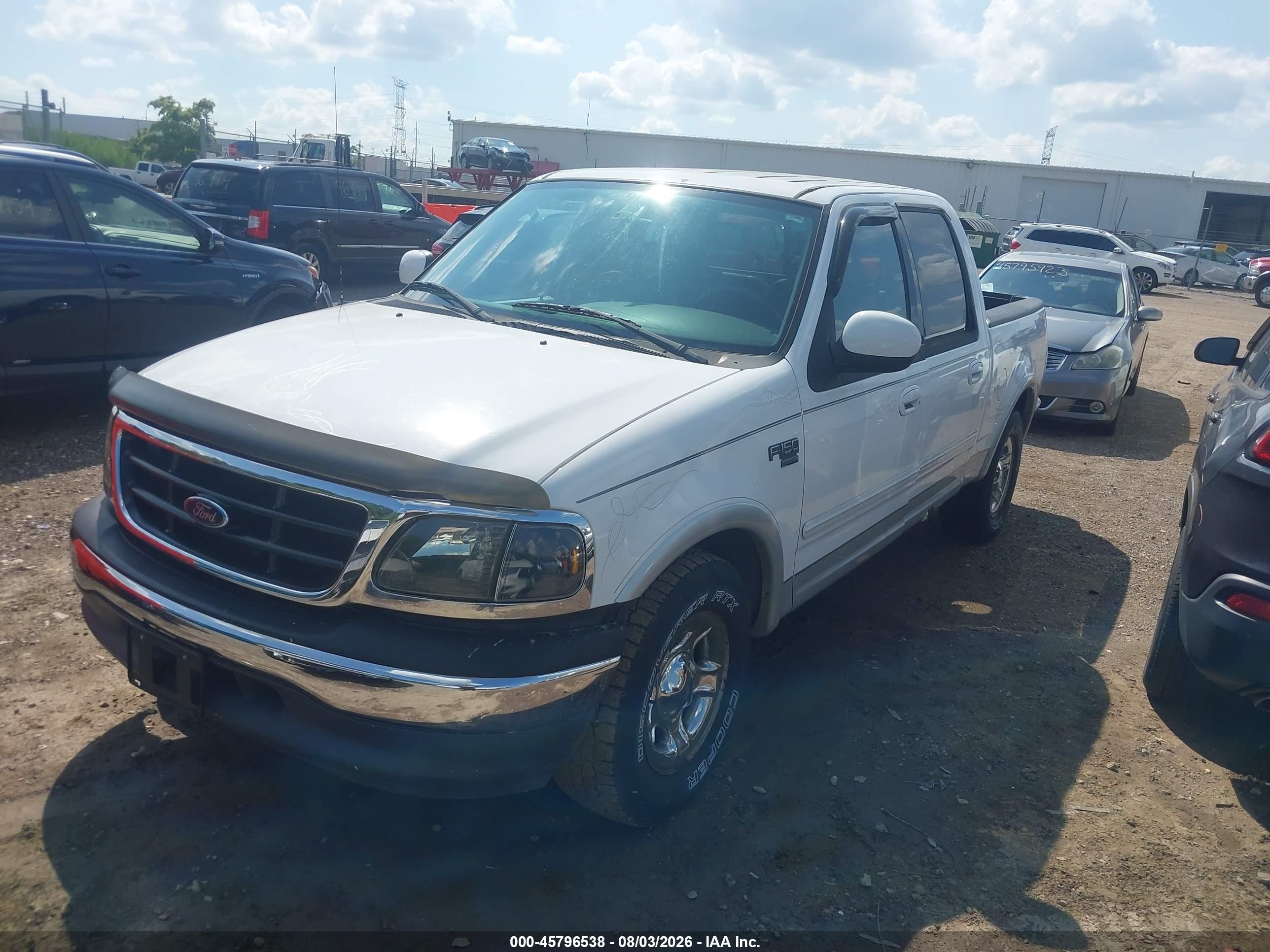 2003 Ford F-150 Lariat/xlt White vin: 1FTRW07L13KA44961