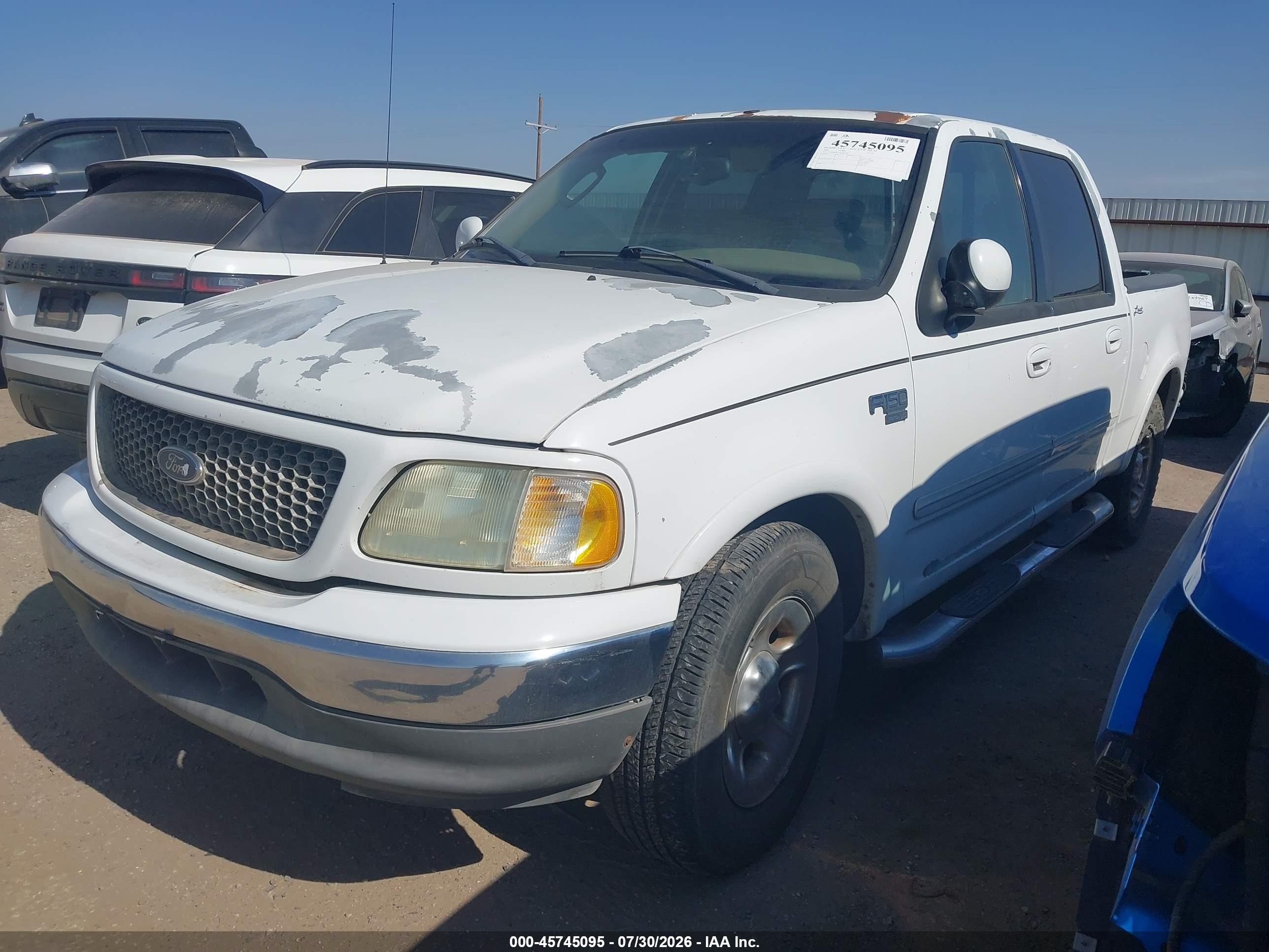 2003 Ford F-150 Lariat/xlt White vin: 1FTRW07L13KA86708