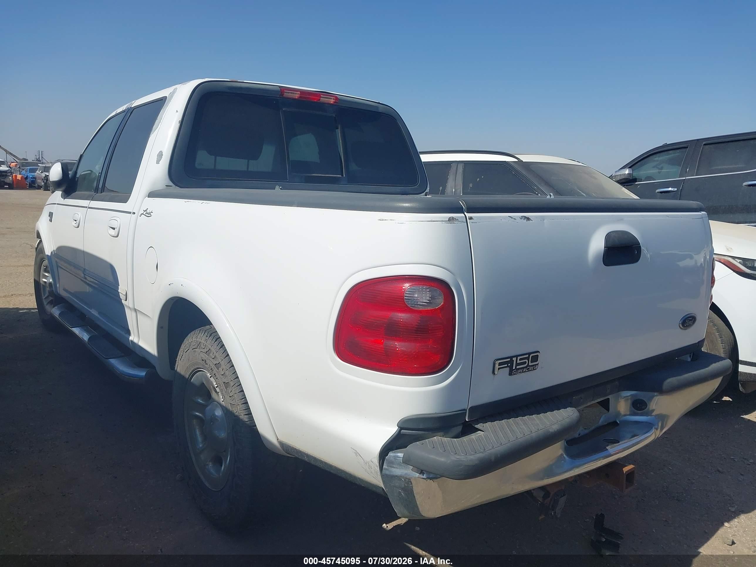 2003 Ford F-150 Lariat/xlt White vin: 1FTRW07L13KA86708