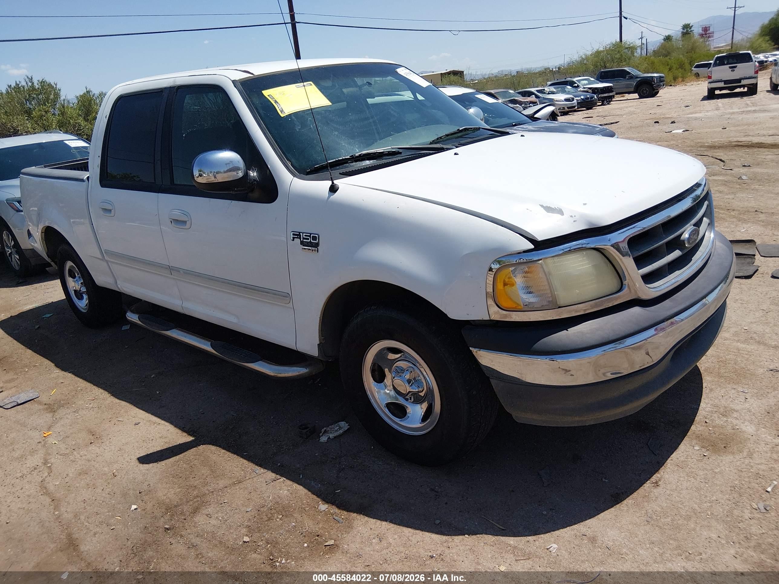 2001 Ford F-150 Harley-davidson Edition/king Ranch Edition/lariat/xlt White vin: 1FTRW07L21KB56410