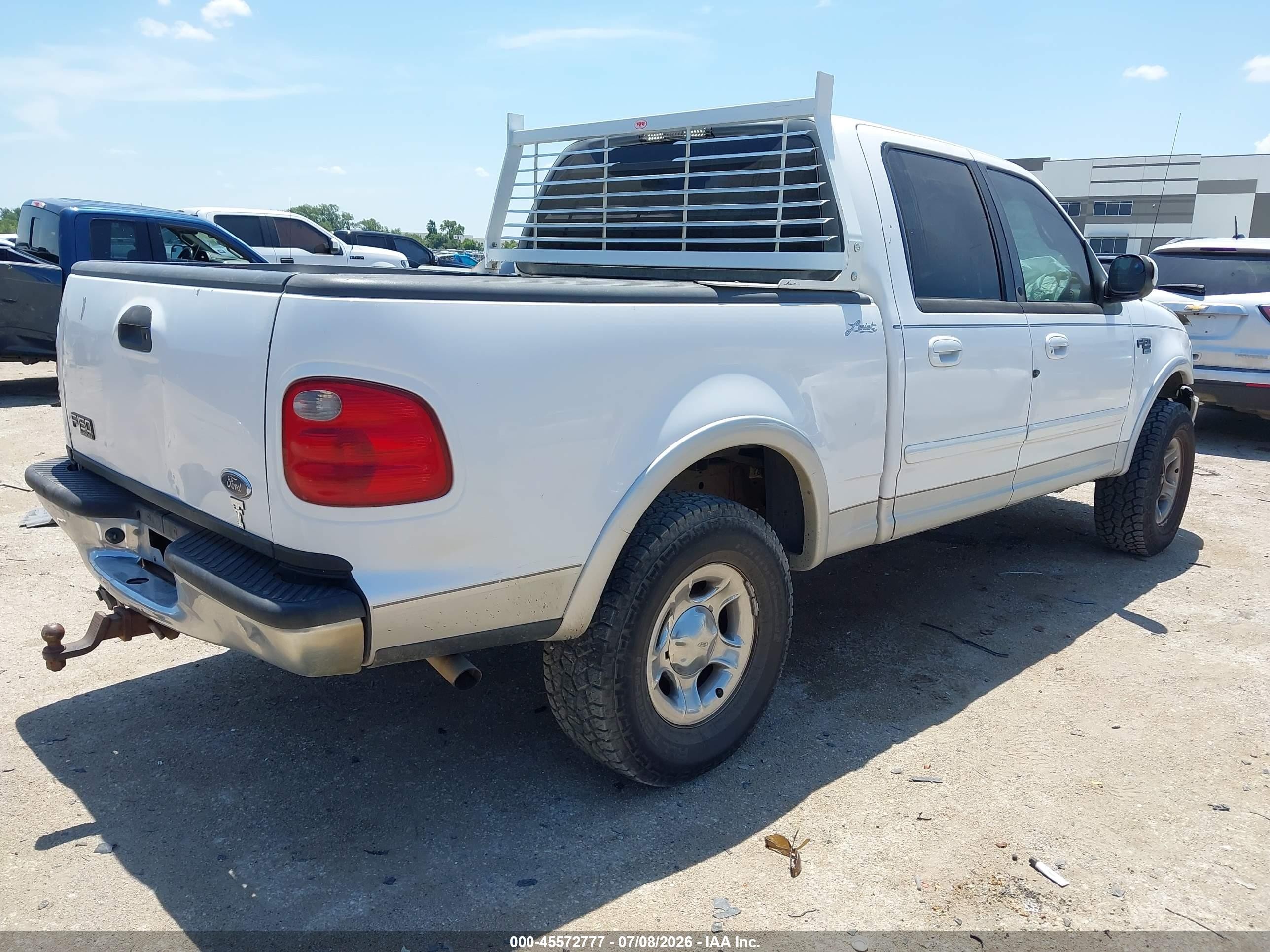 2002 Ford F-150 Lariat/xlt Белый vin: 1FTRW07L22KB41133