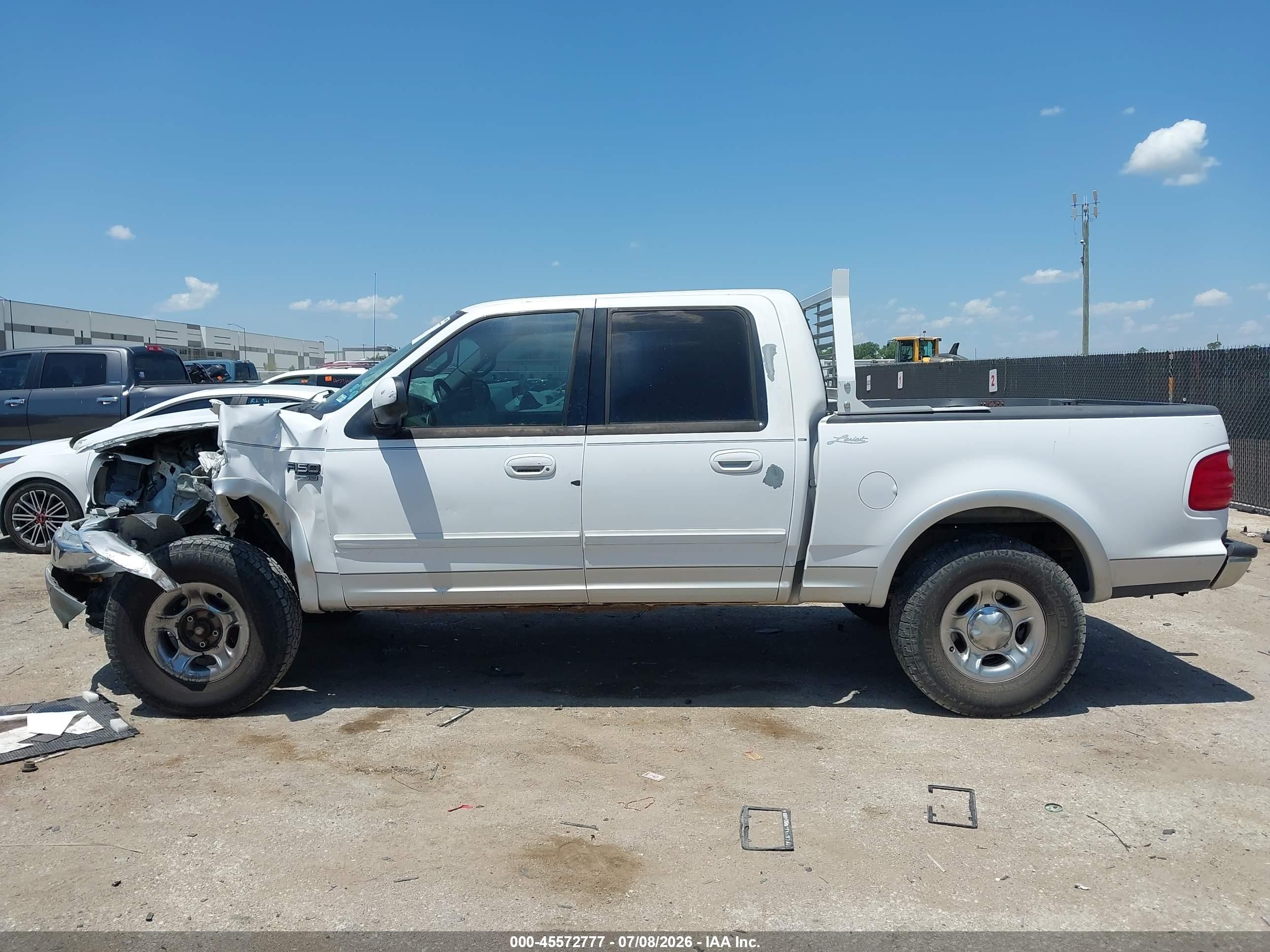 2002 Ford F-150 Lariat/xlt Белый vin: 1FTRW07L22KB41133