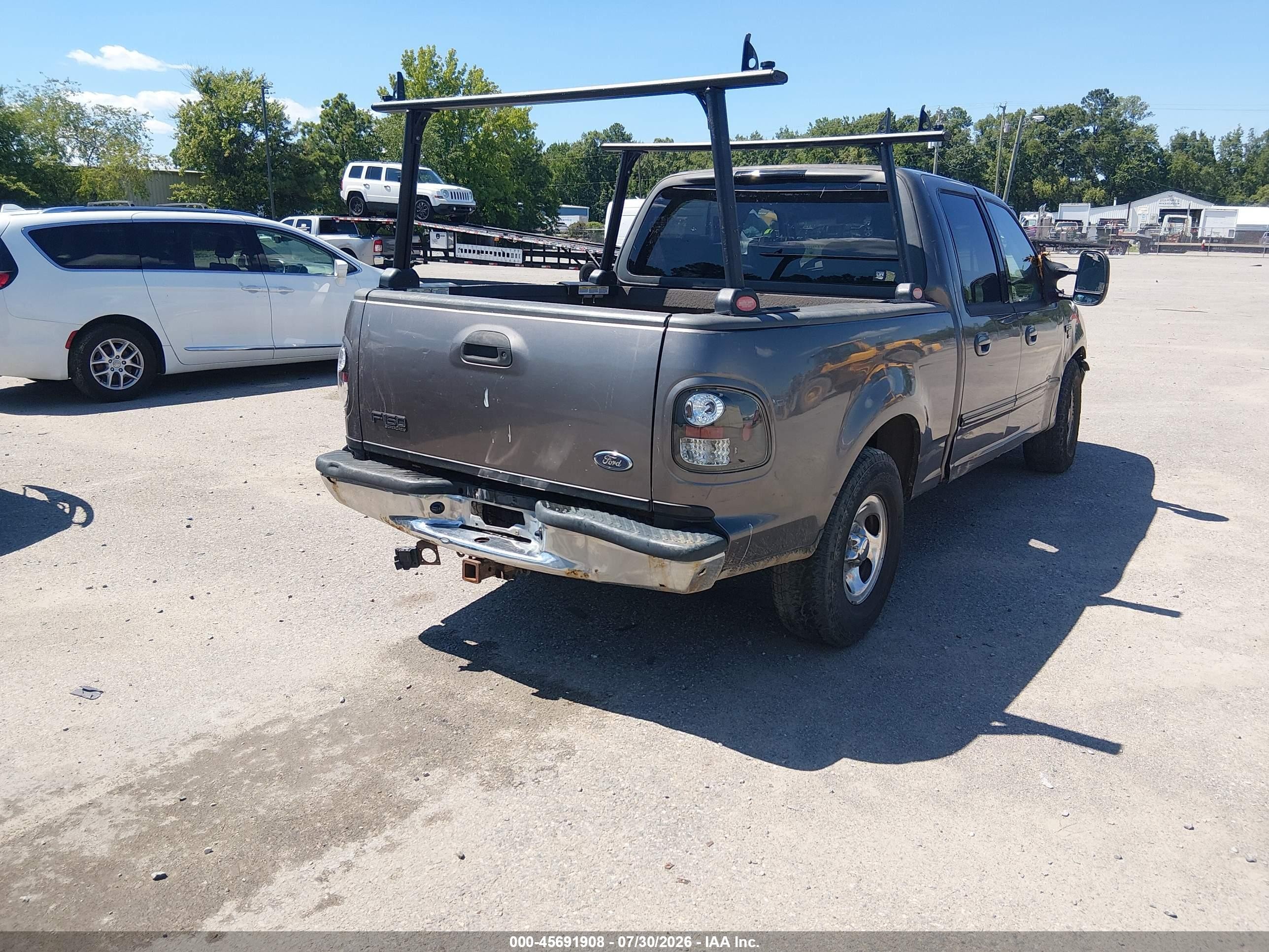 2002 Ford F-150 Lariat/xlt Gray vin: 1FTRW07L22KC32645