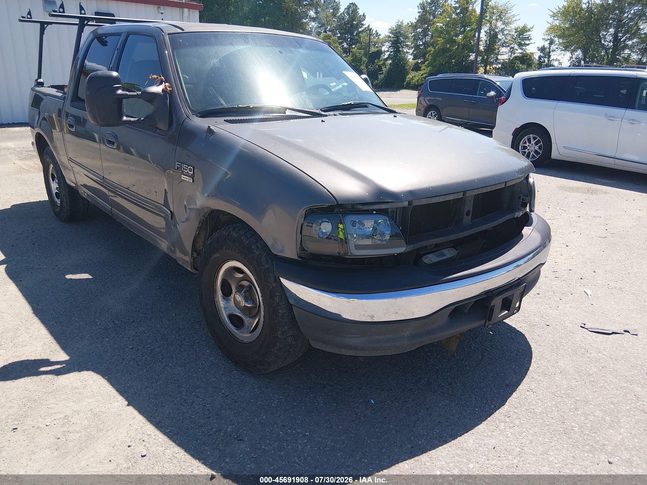 2002 Ford F-150 Lariat/xlt Gray vin: 1FTRW07L22KC32645