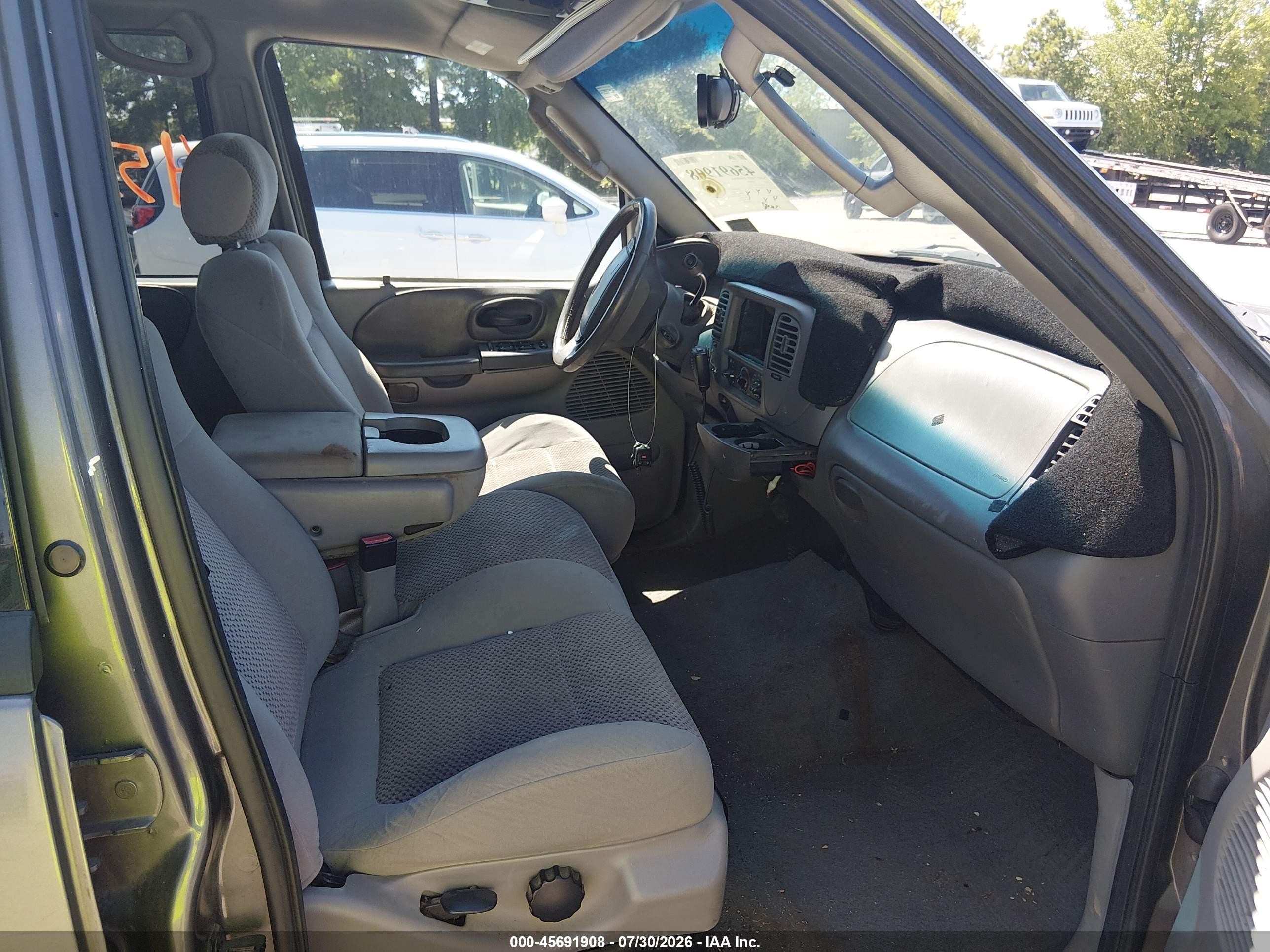2002 Ford F-150 Lariat/xlt Gray vin: 1FTRW07L22KC32645