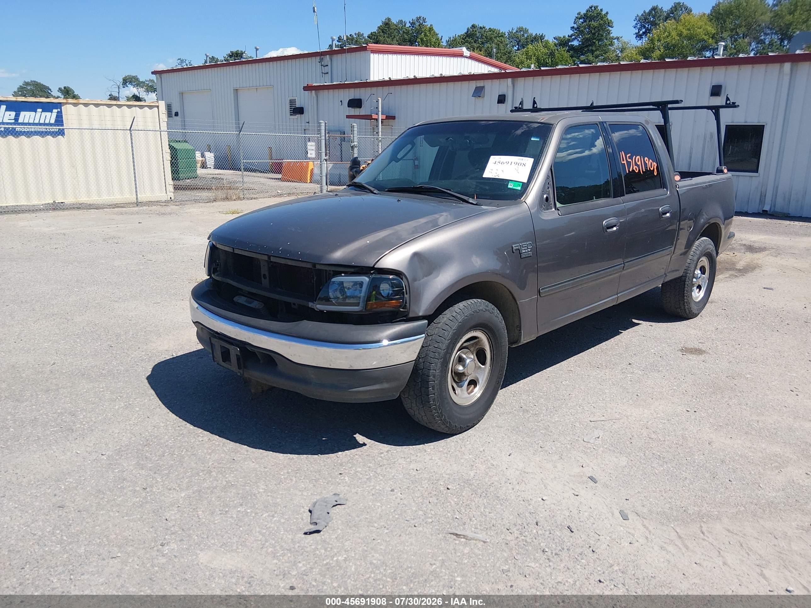 2002 Ford F-150 Lariat/xlt Gray vin: 1FTRW07L22KC32645