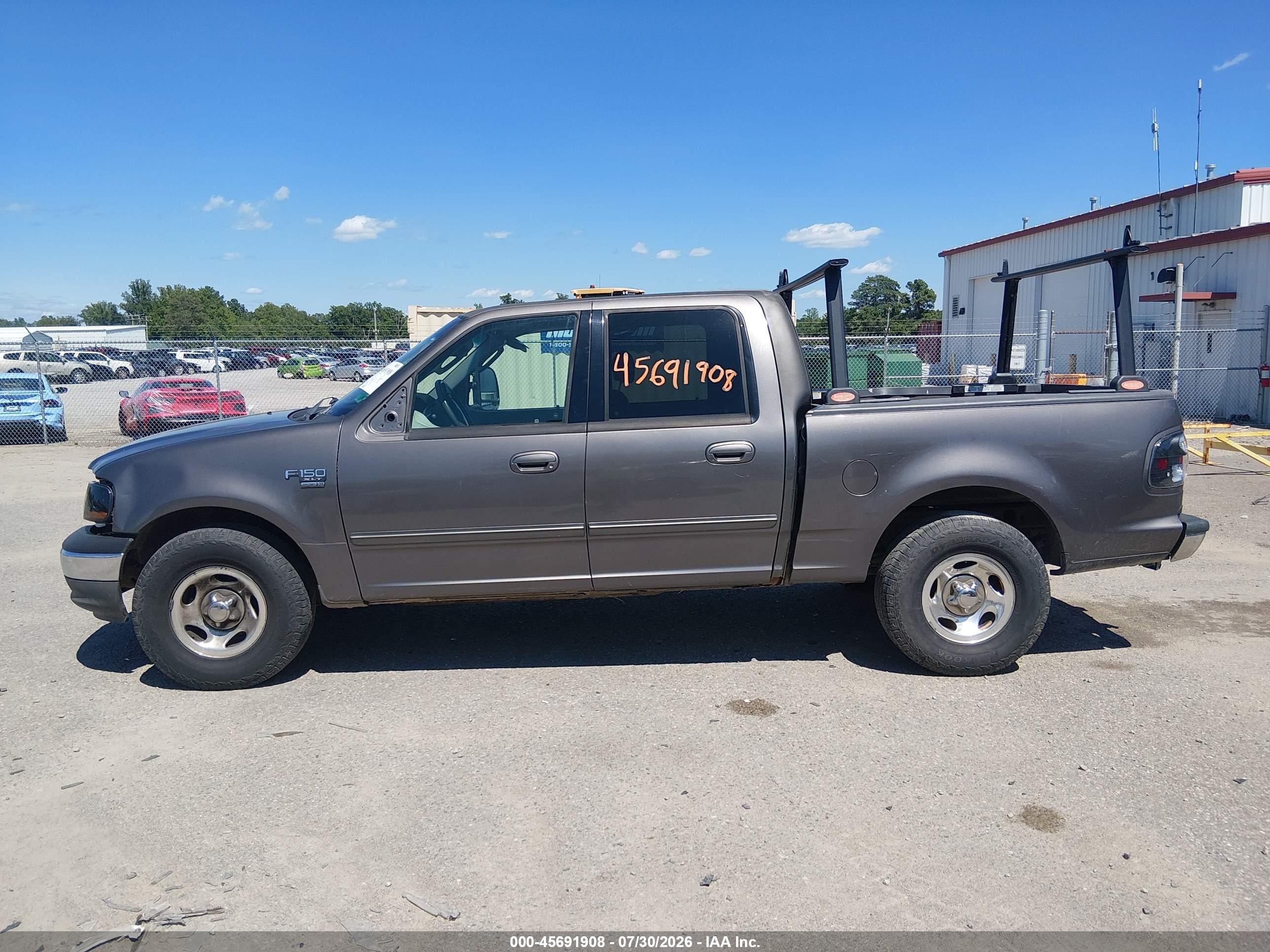 2002 Ford F-150 Lariat/xlt Gray vin: 1FTRW07L22KC32645