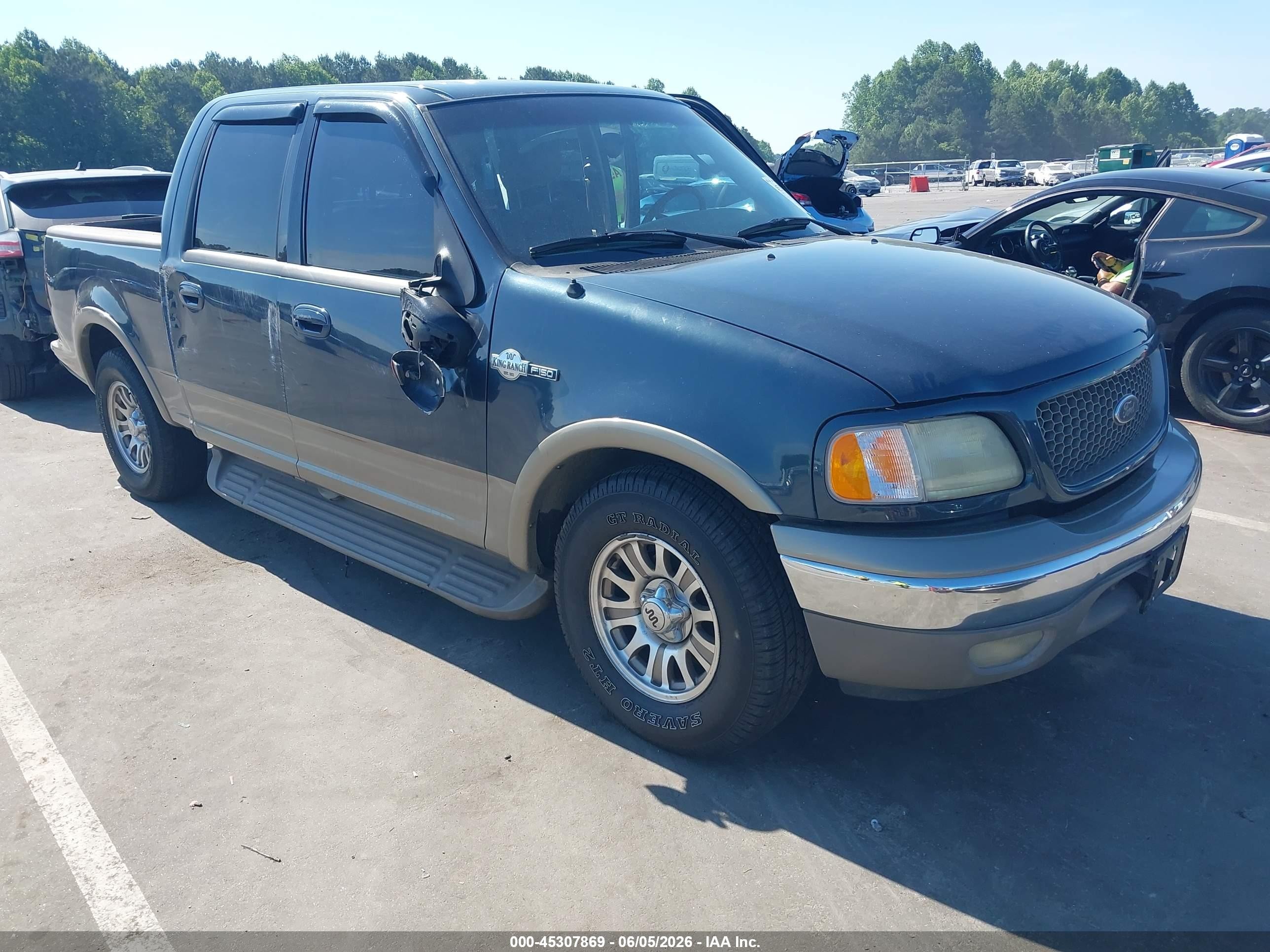 2002 Ford F-150 Lariat/xlt Green vin: 1FTRW07L22KC67184