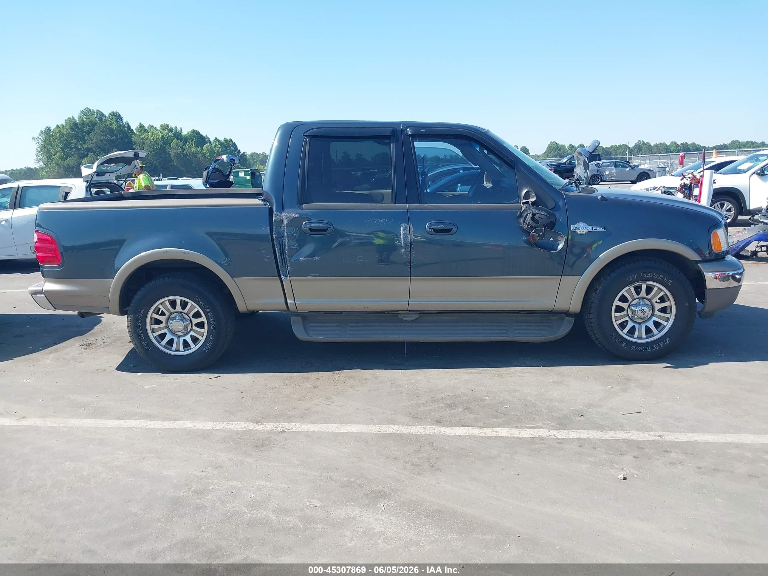2002 Ford F-150 Lariat/xlt Green vin: 1FTRW07L22KC67184