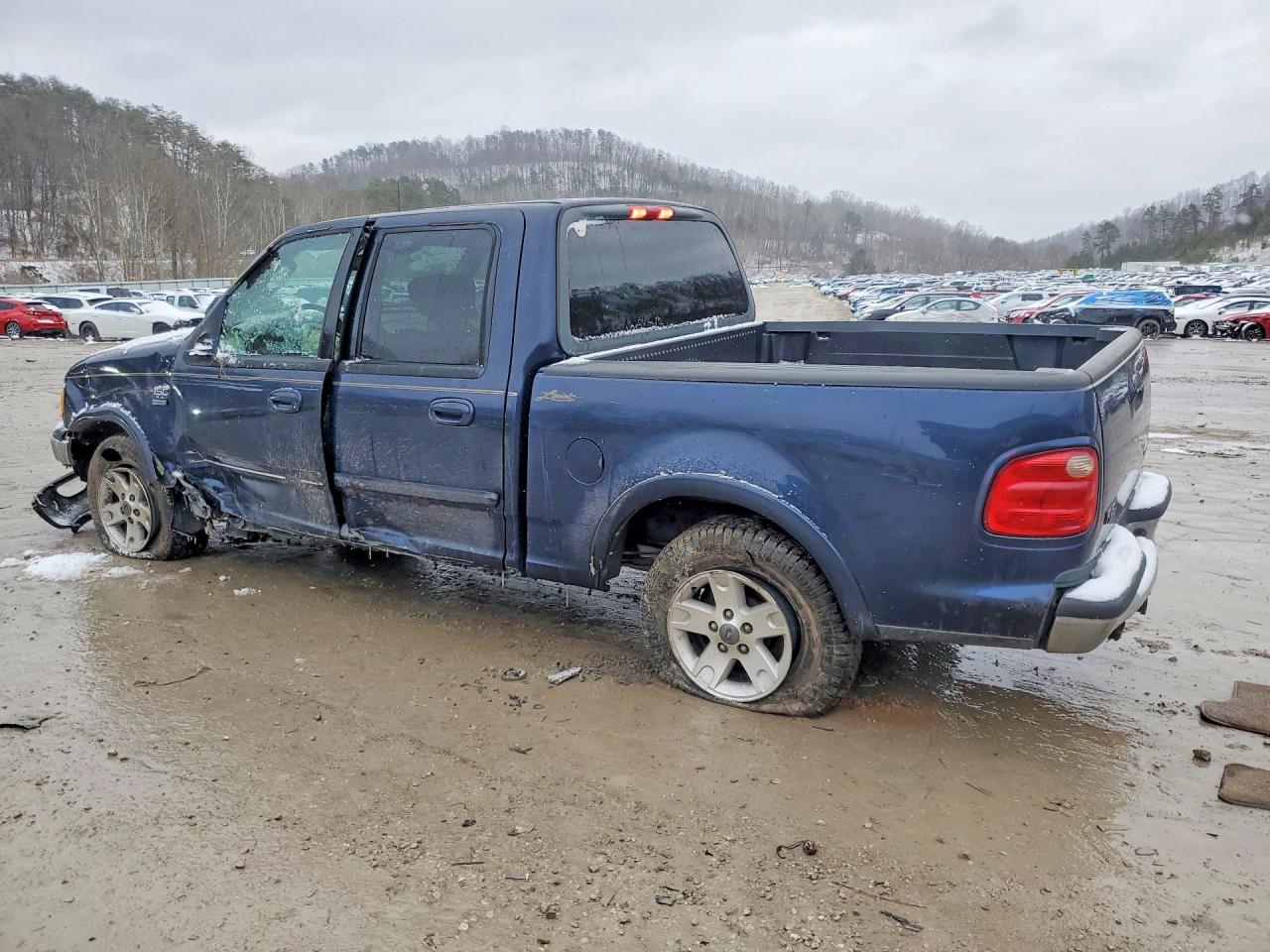2003 Ford F150 Supercrew Blue vin: 1FTRW07L23KB04441