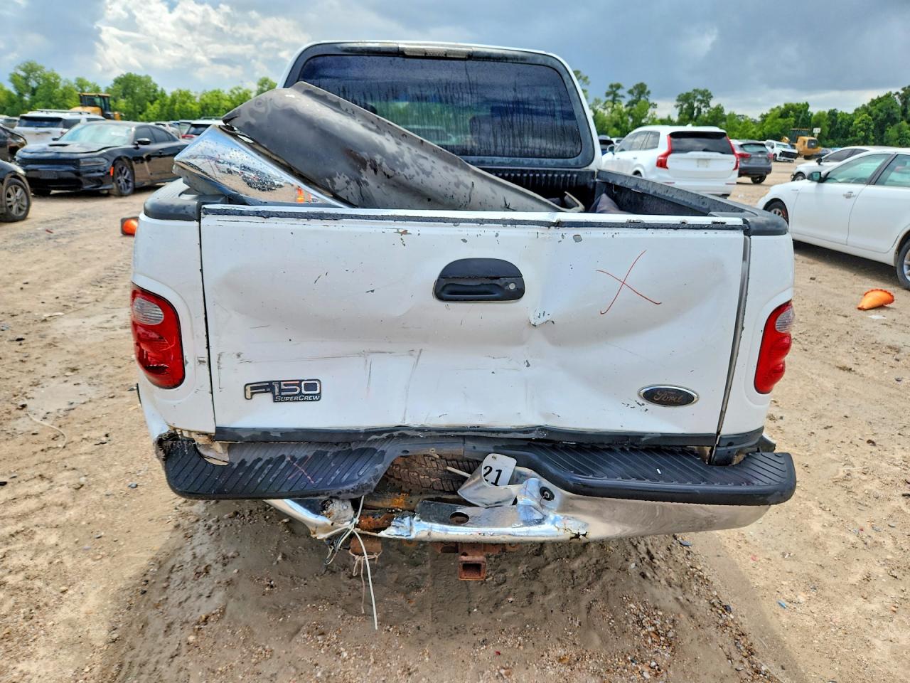 2003 Ford F150 Supercrew White vin: 1FTRW07L23KD32214