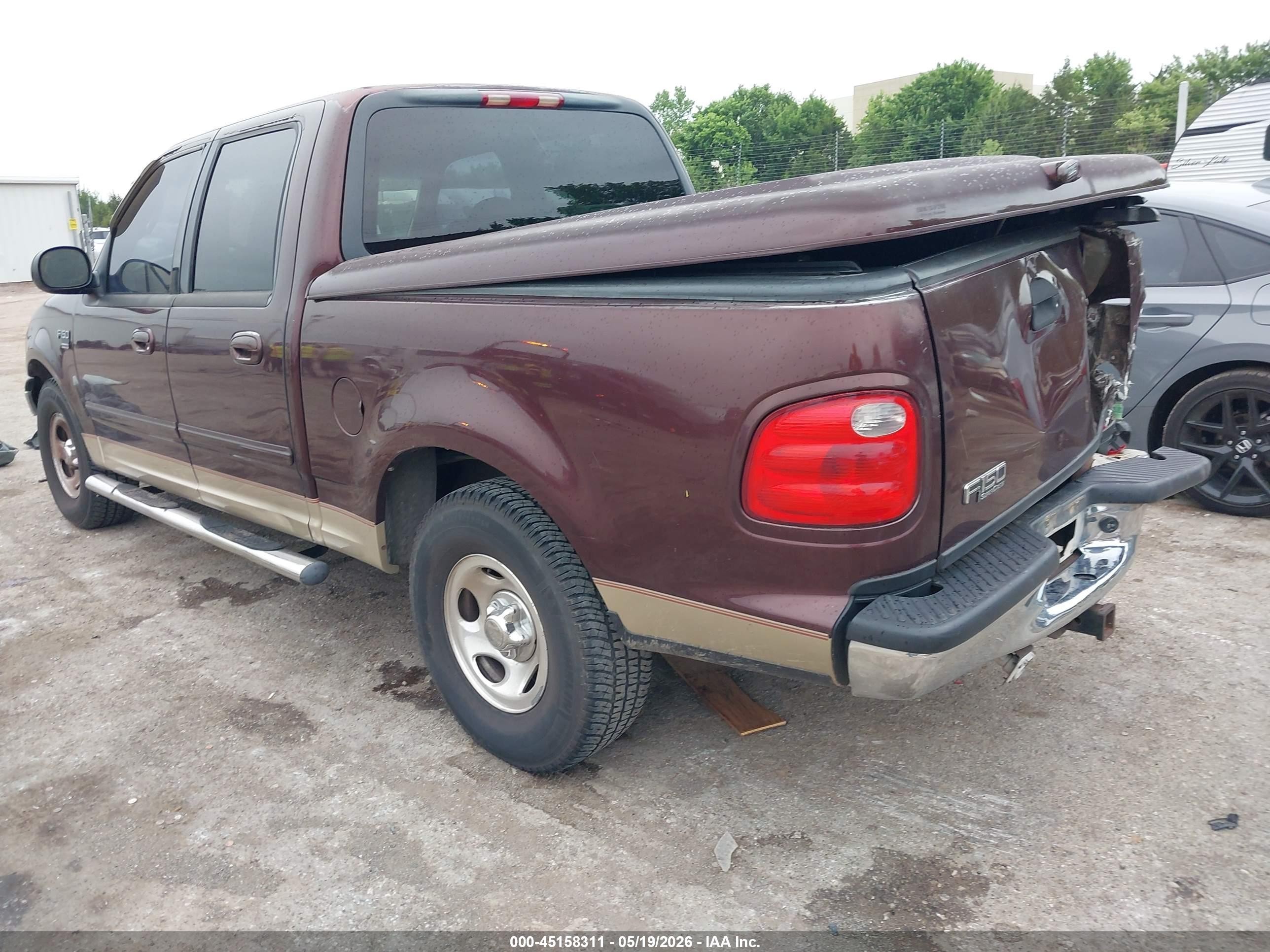 2001 Ford F-150 Harley-davidson Edition/king Ranch Edition/lariat/xlt Maroon vin: 1FTRW07L31KE12733