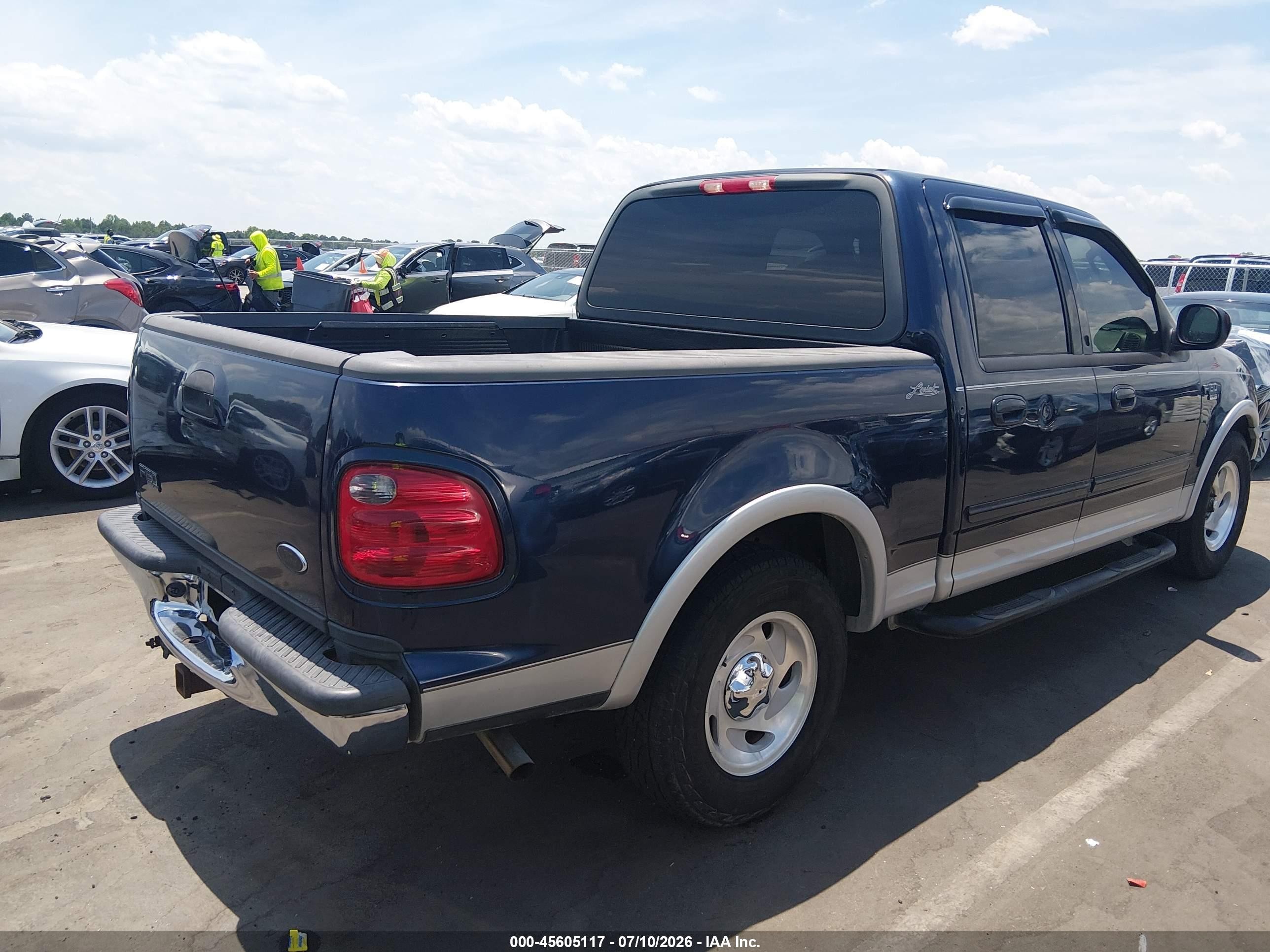 2003 Ford F-150 Lariat/xlt Blue vin: 1FTRW07L33KD85455