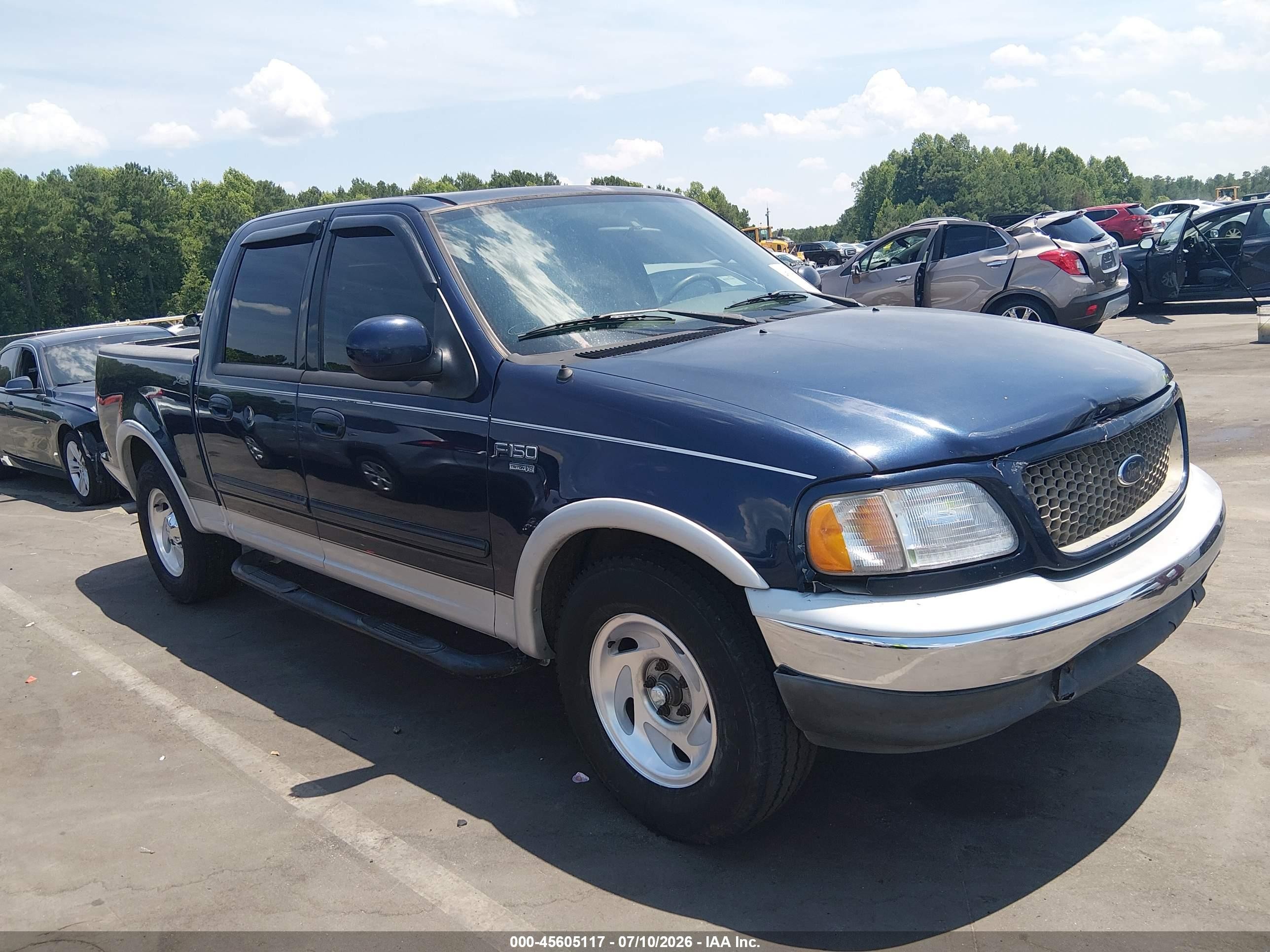 2003 Ford F-150 Lariat/xlt Blue vin: 1FTRW07L33KD85455