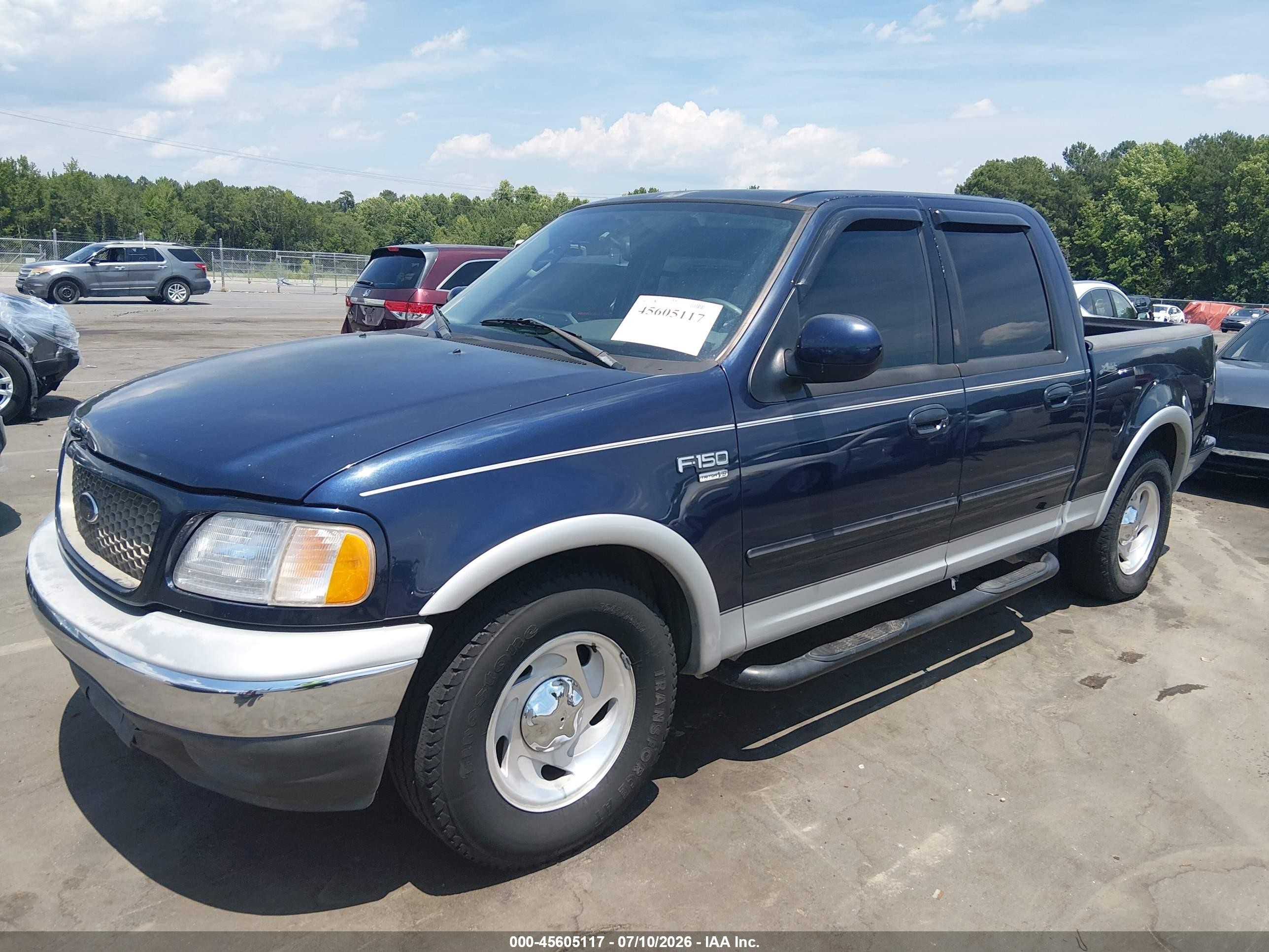 2003 Ford F-150 Lariat/xlt Blue vin: 1FTRW07L33KD85455