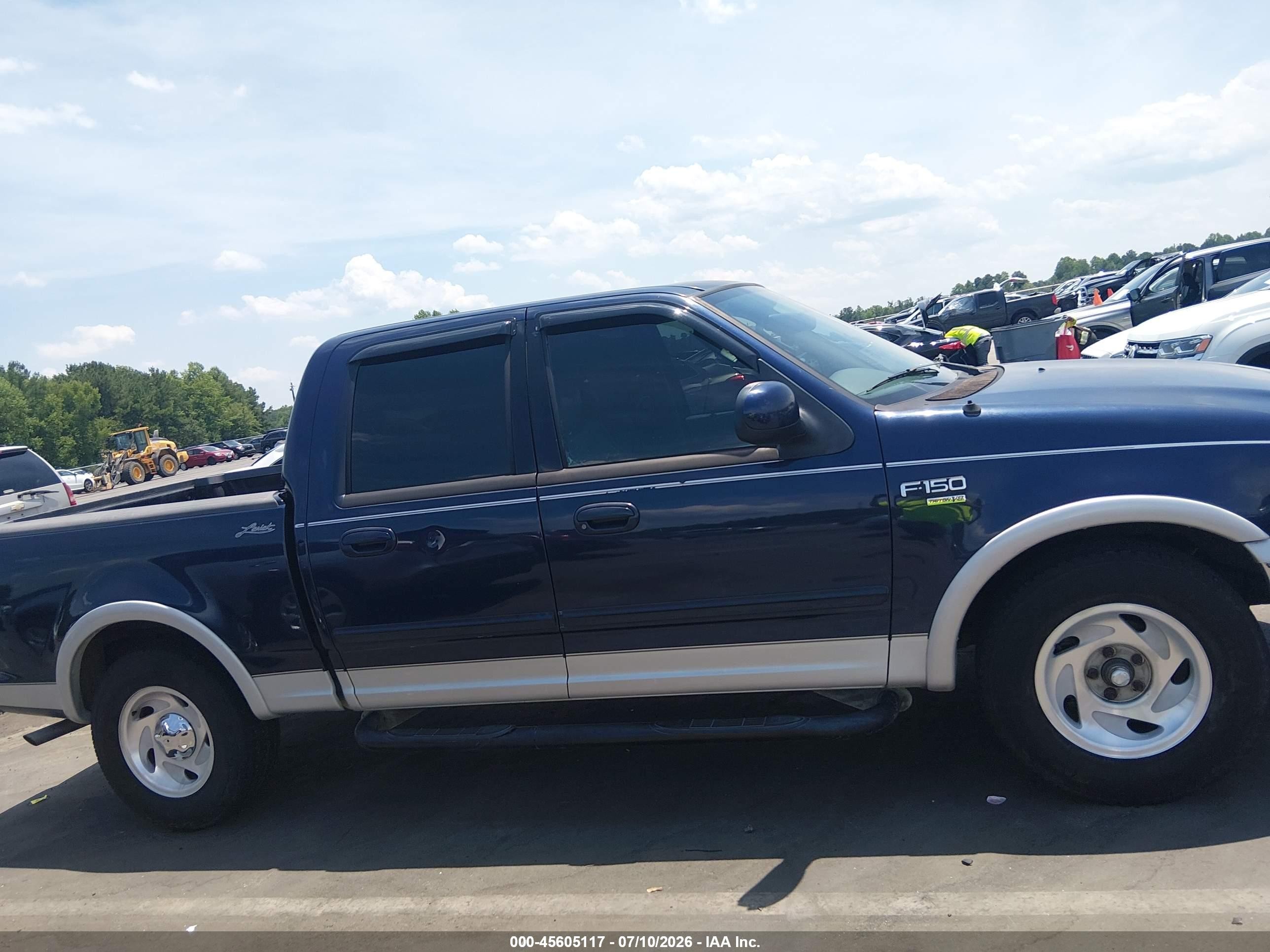 2003 Ford F-150 Lariat/xlt Blue vin: 1FTRW07L33KD85455