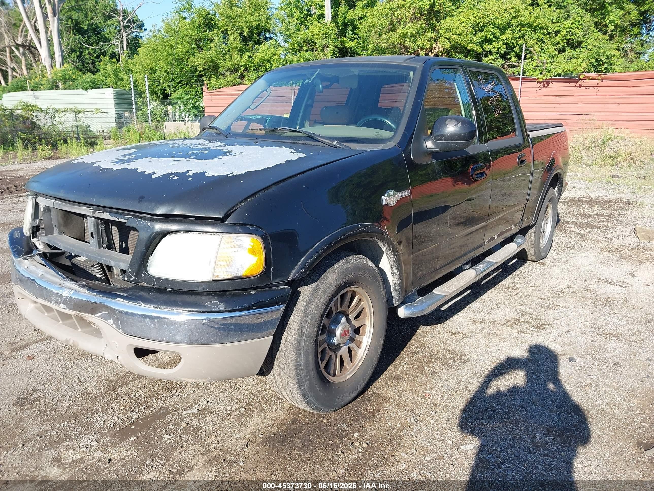 2003 Ford F-150 Lariat/xlt Black vin: 1FTRW07L43KD01241
