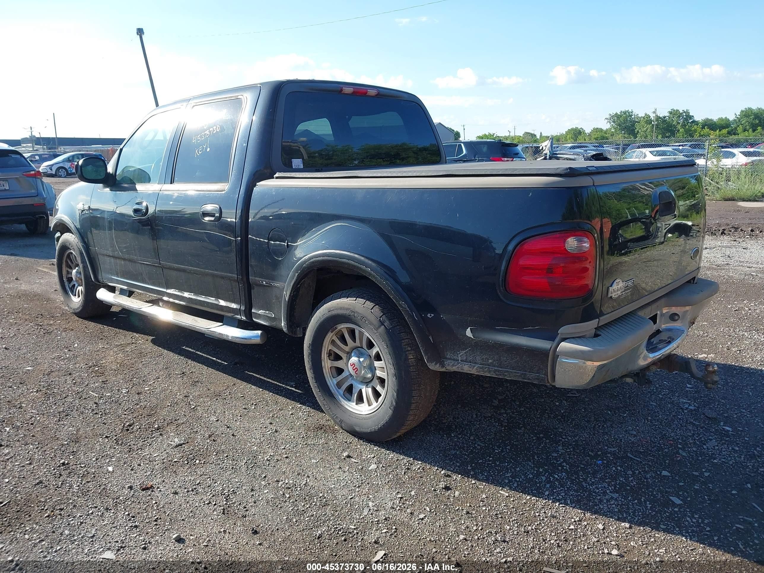 2003 Ford F-150 Lariat/xlt Black vin: 1FTRW07L43KD01241