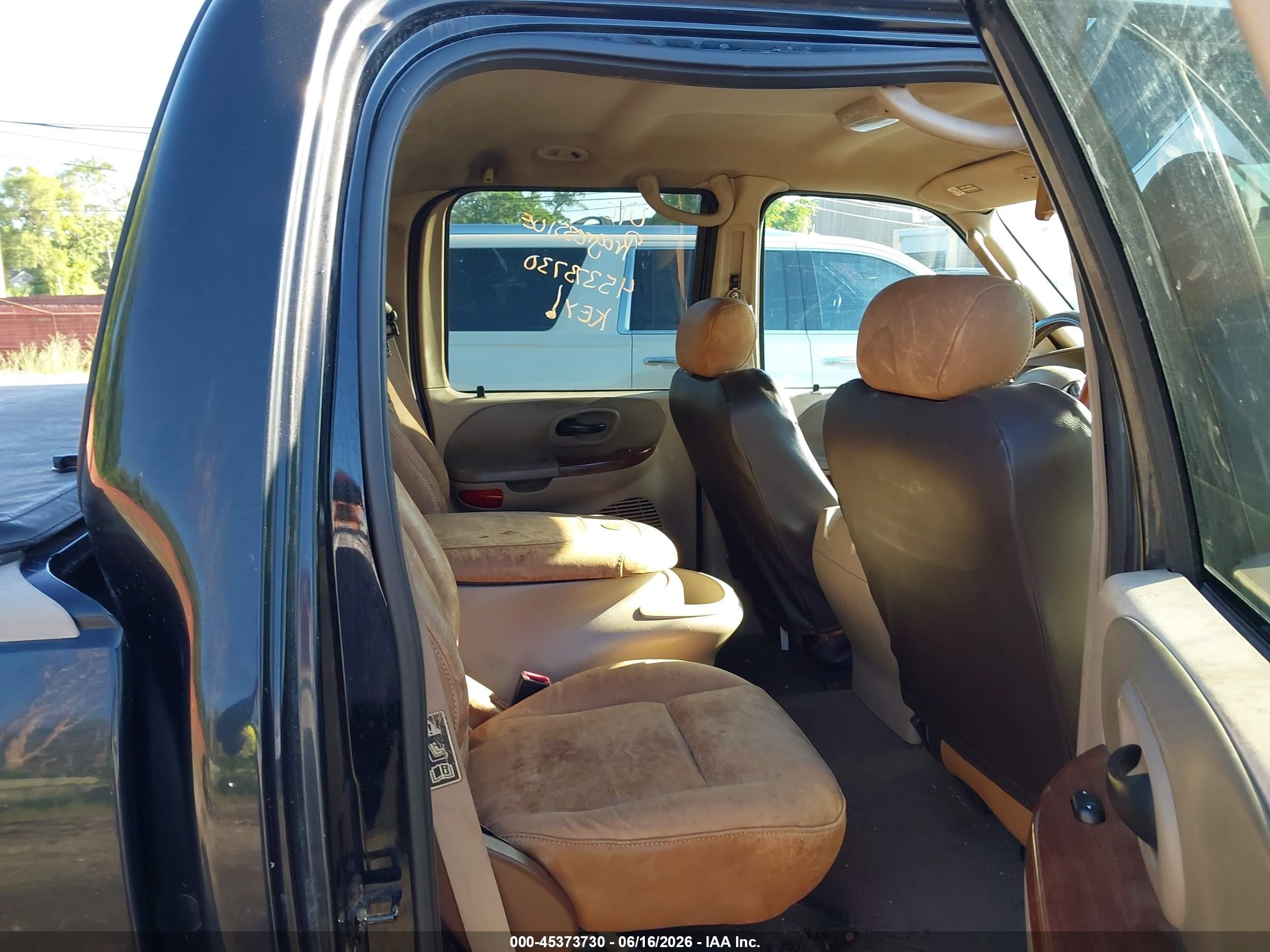 2003 Ford F-150 Lariat/xlt Black vin: 1FTRW07L43KD01241