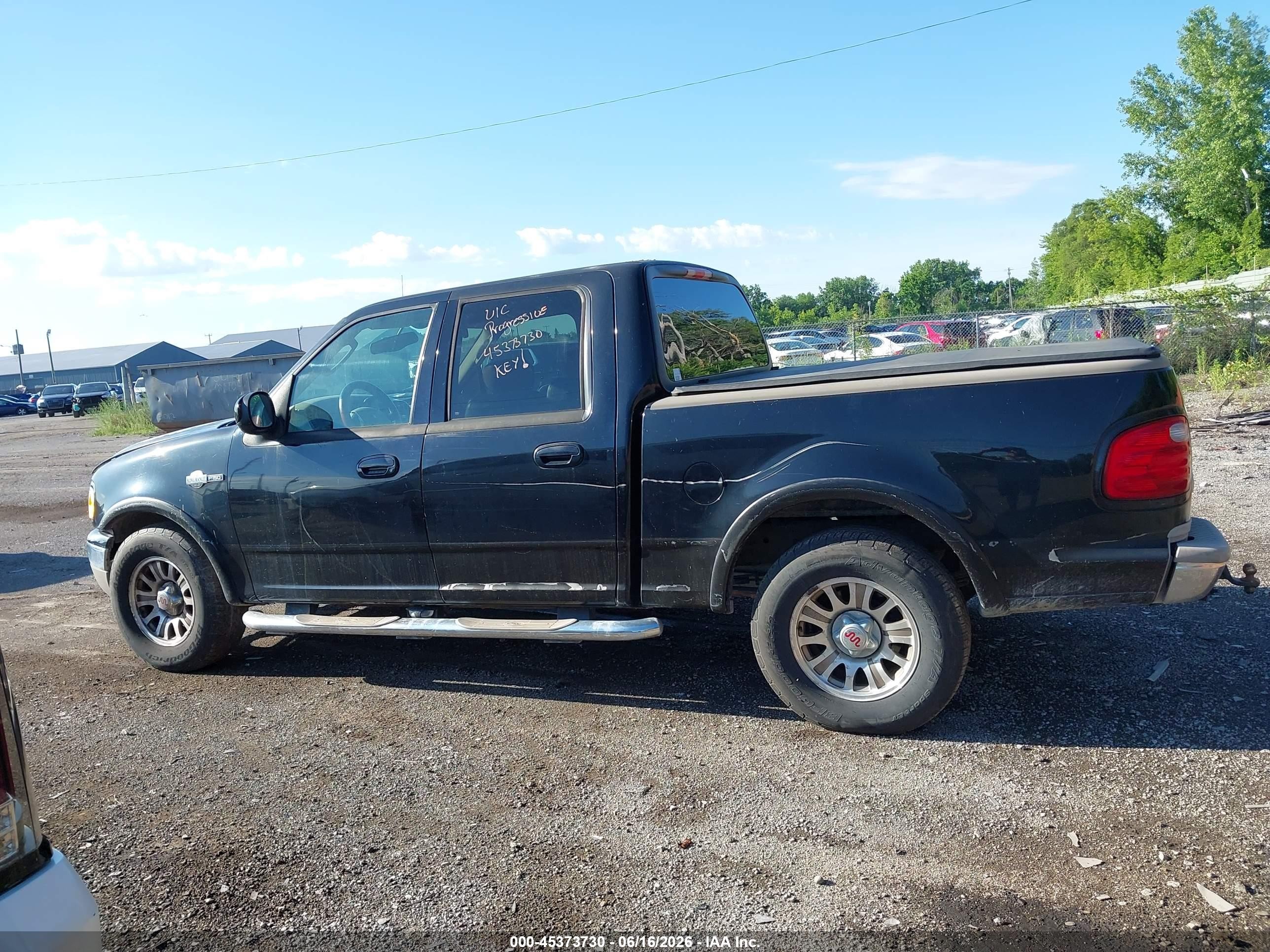 2003 Ford F-150 Lariat/xlt Black vin: 1FTRW07L43KD01241