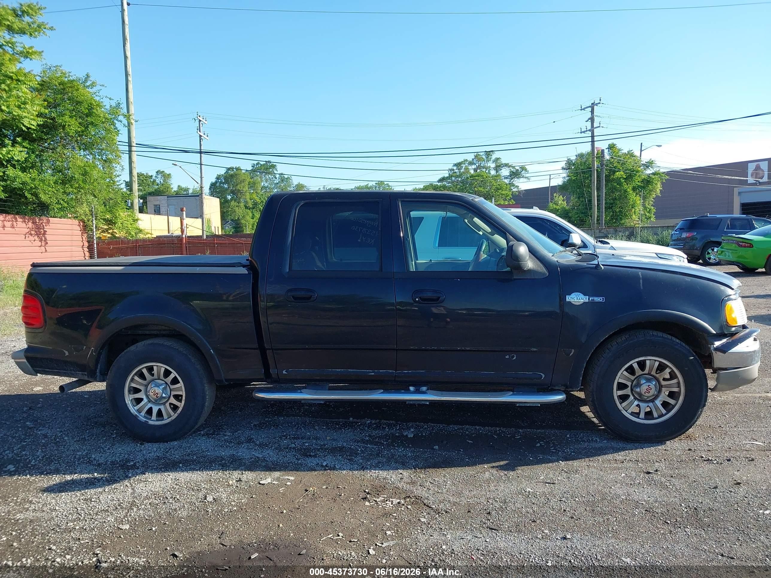 2003 Ford F-150 Lariat/xlt Black vin: 1FTRW07L43KD01241