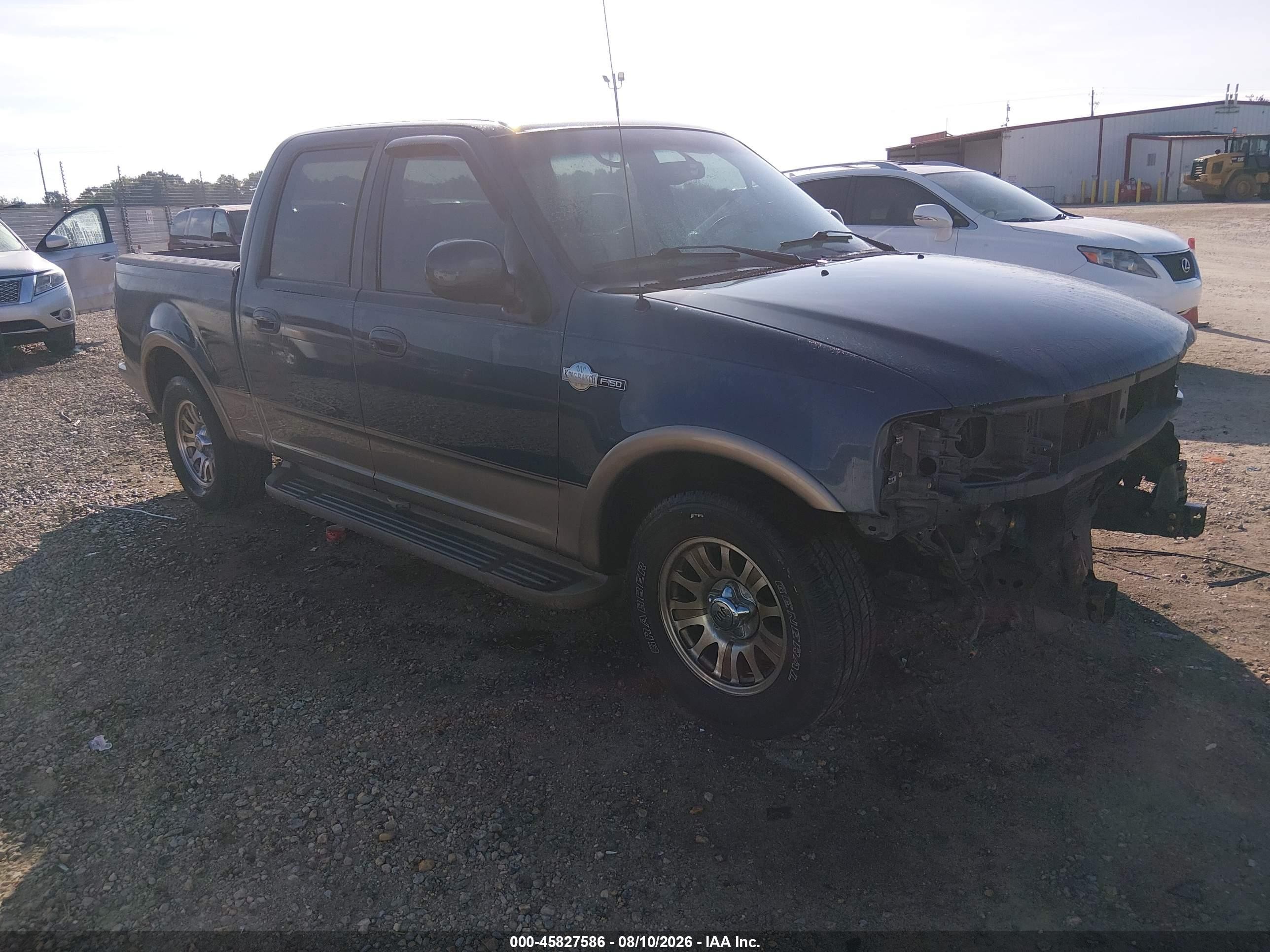 2001 Ford F-150 Harley-davidson Edition/king Ranch Edition/lariat/xlt Blue vin: 1FTRW07L51KC13635