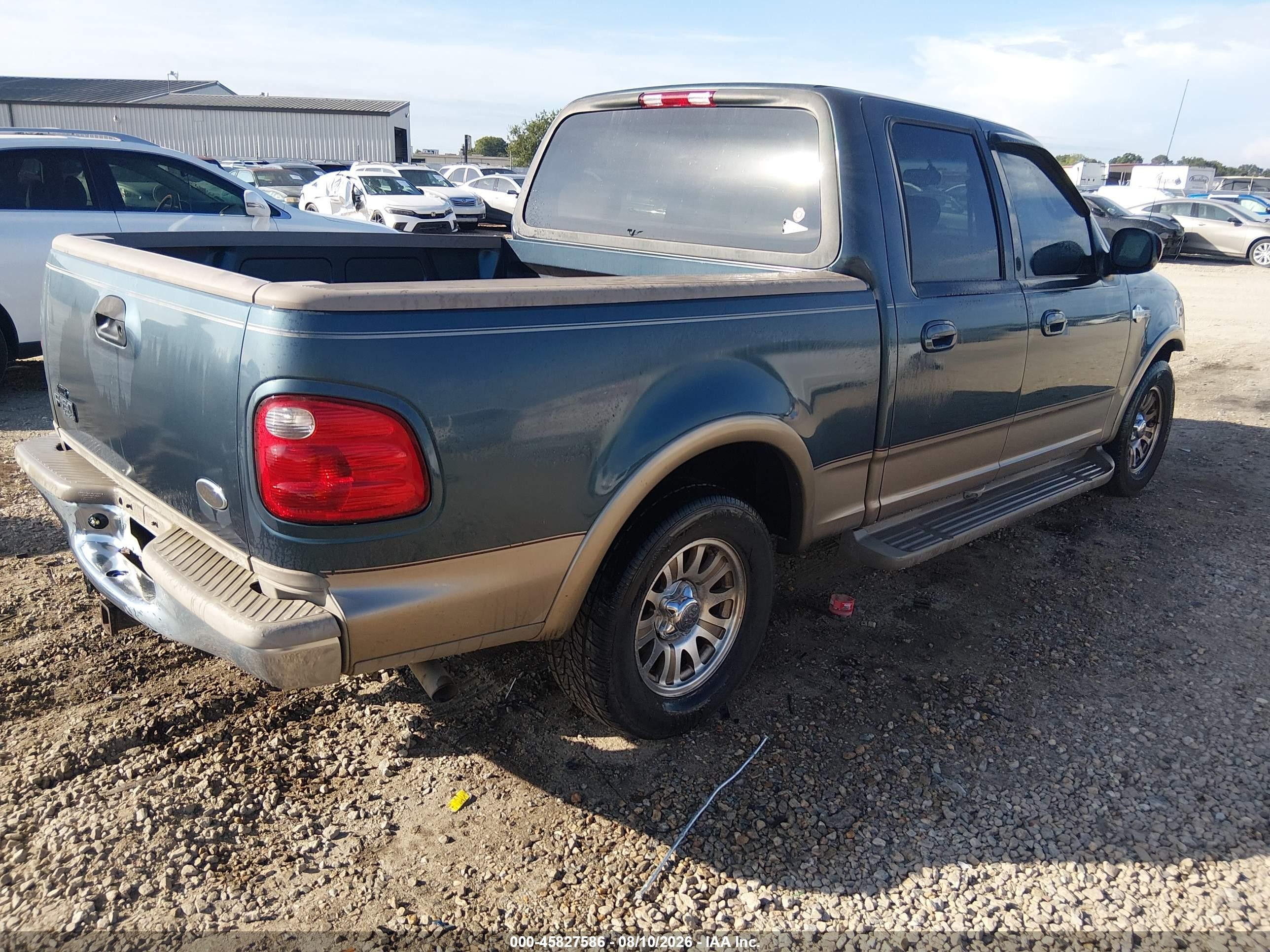2001 Ford F-150 Harley-davidson Edition/king Ranch Edition/lariat/xlt Blue vin: 1FTRW07L51KC13635