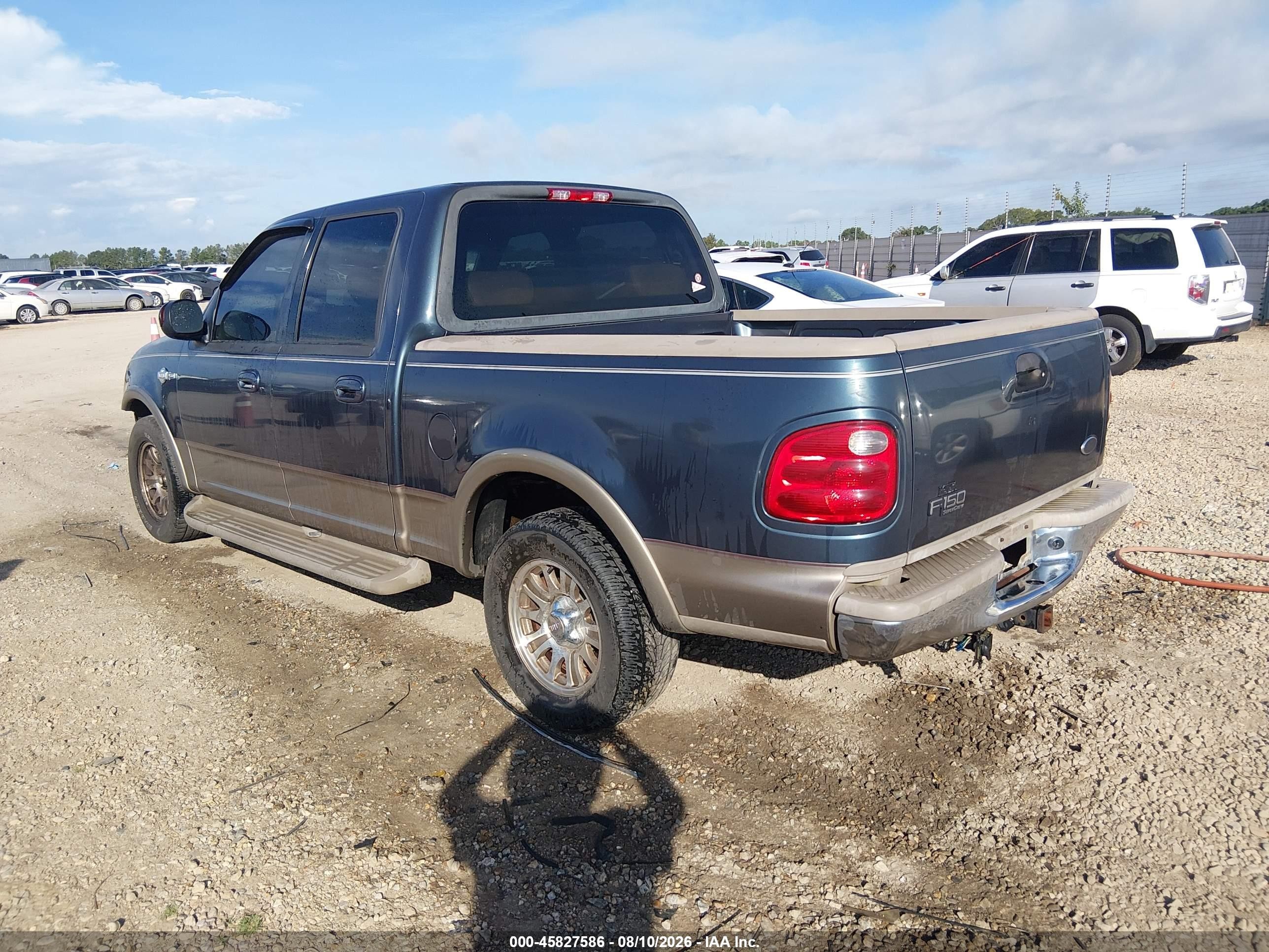 2001 Ford F-150 Harley-davidson Edition/king Ranch Edition/lariat/xlt Blue vin: 1FTRW07L51KC13635