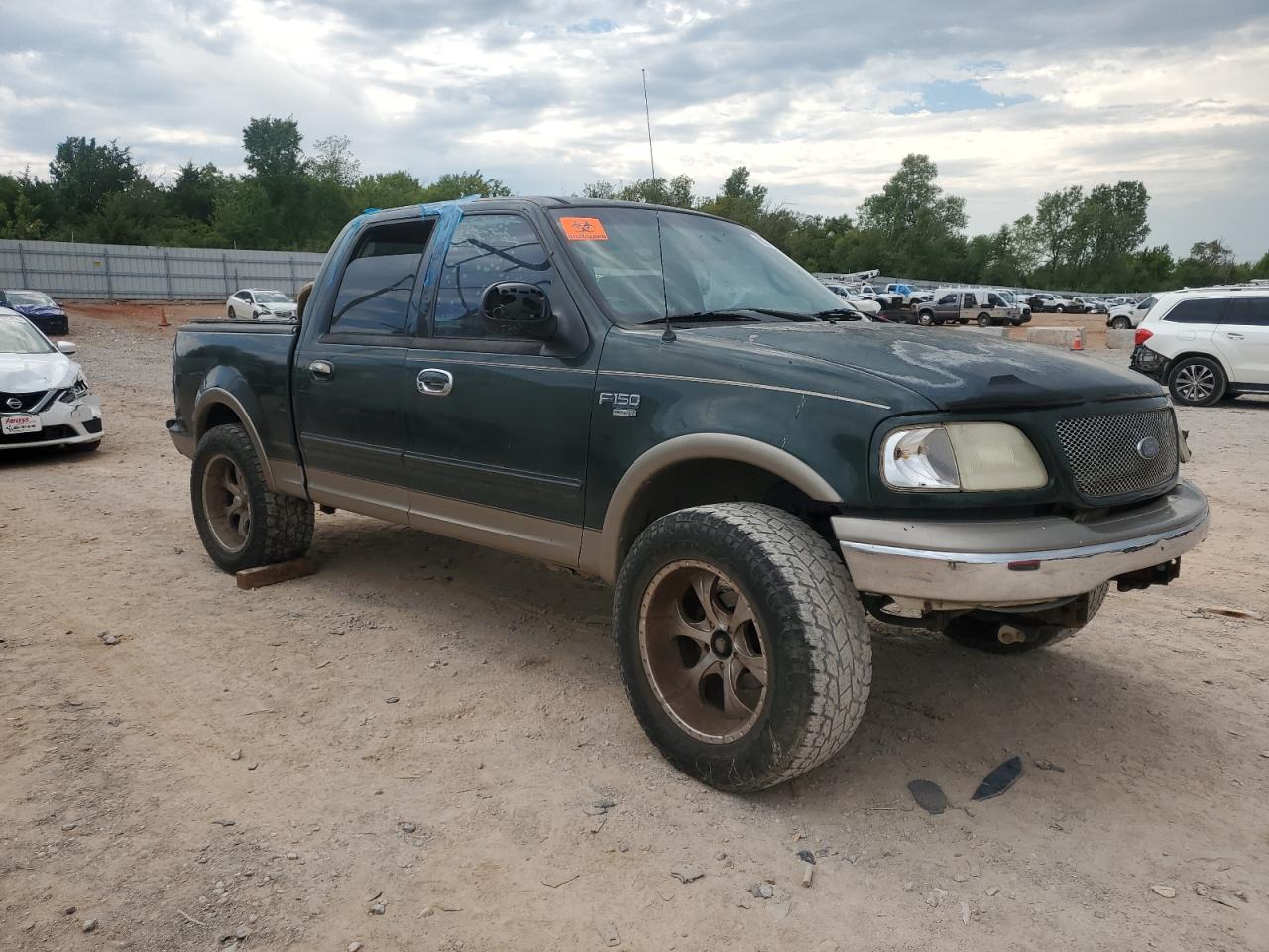 2001 Ford F150 Supercrew Green vin: 1FTRW07L51KE52229