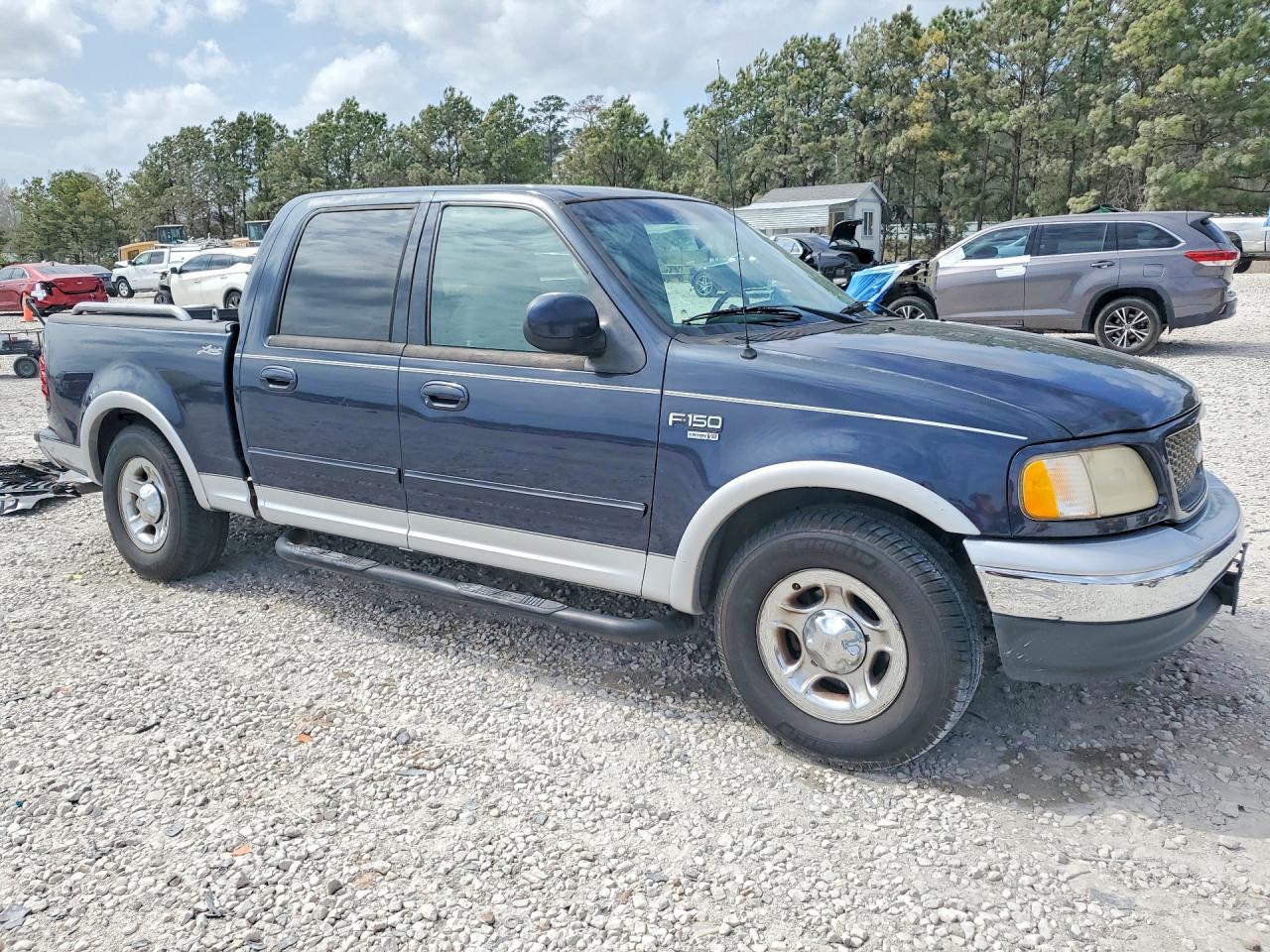 2001 Ford F150 Supercrew Blue vin: 1FTRW07L51KE55986