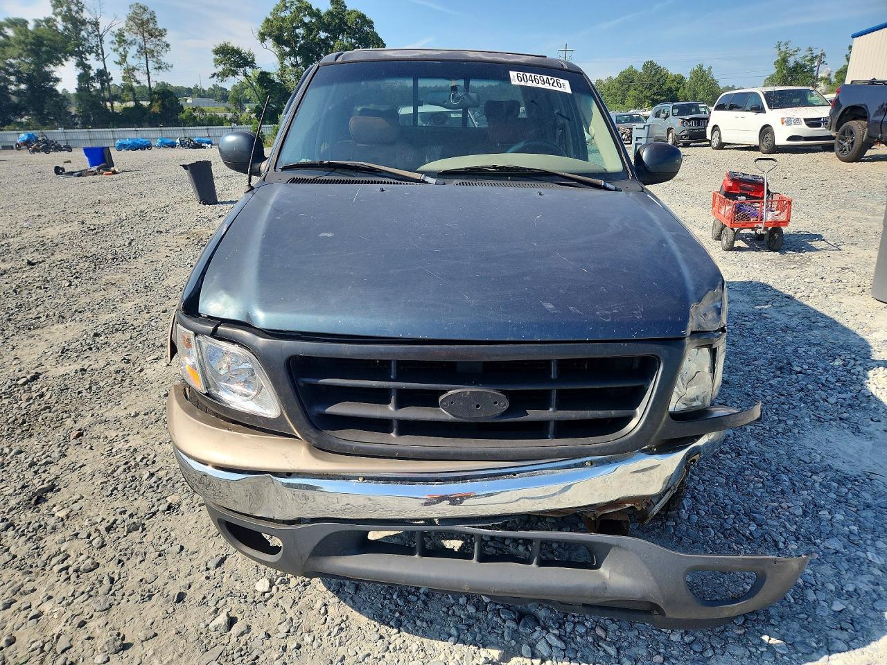 2002 Ford F150 Supercrew Blue vin: 1FTRW07L52KB35245