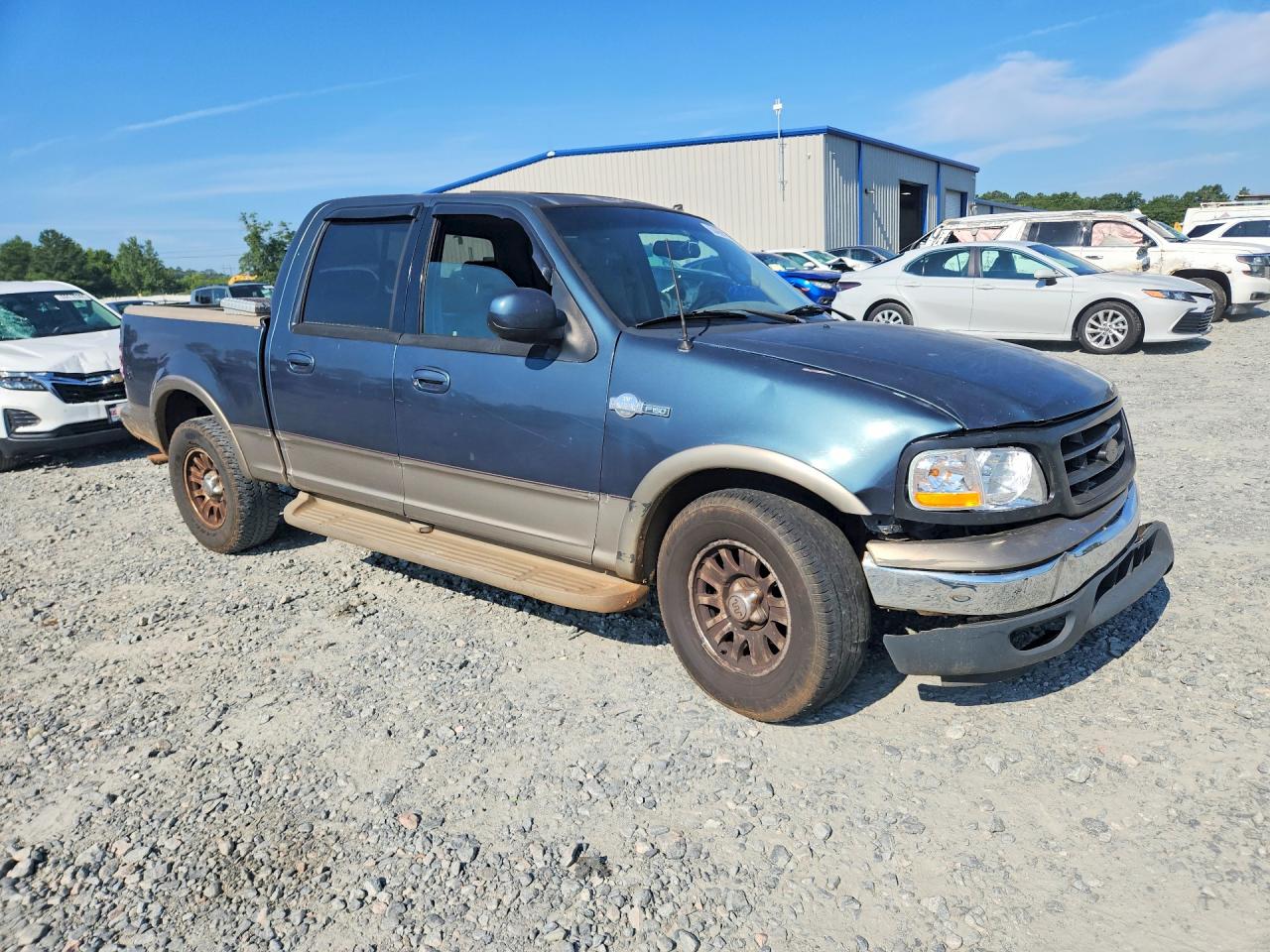 2002 Ford F150 Supercrew Blue vin: 1FTRW07L52KB35245