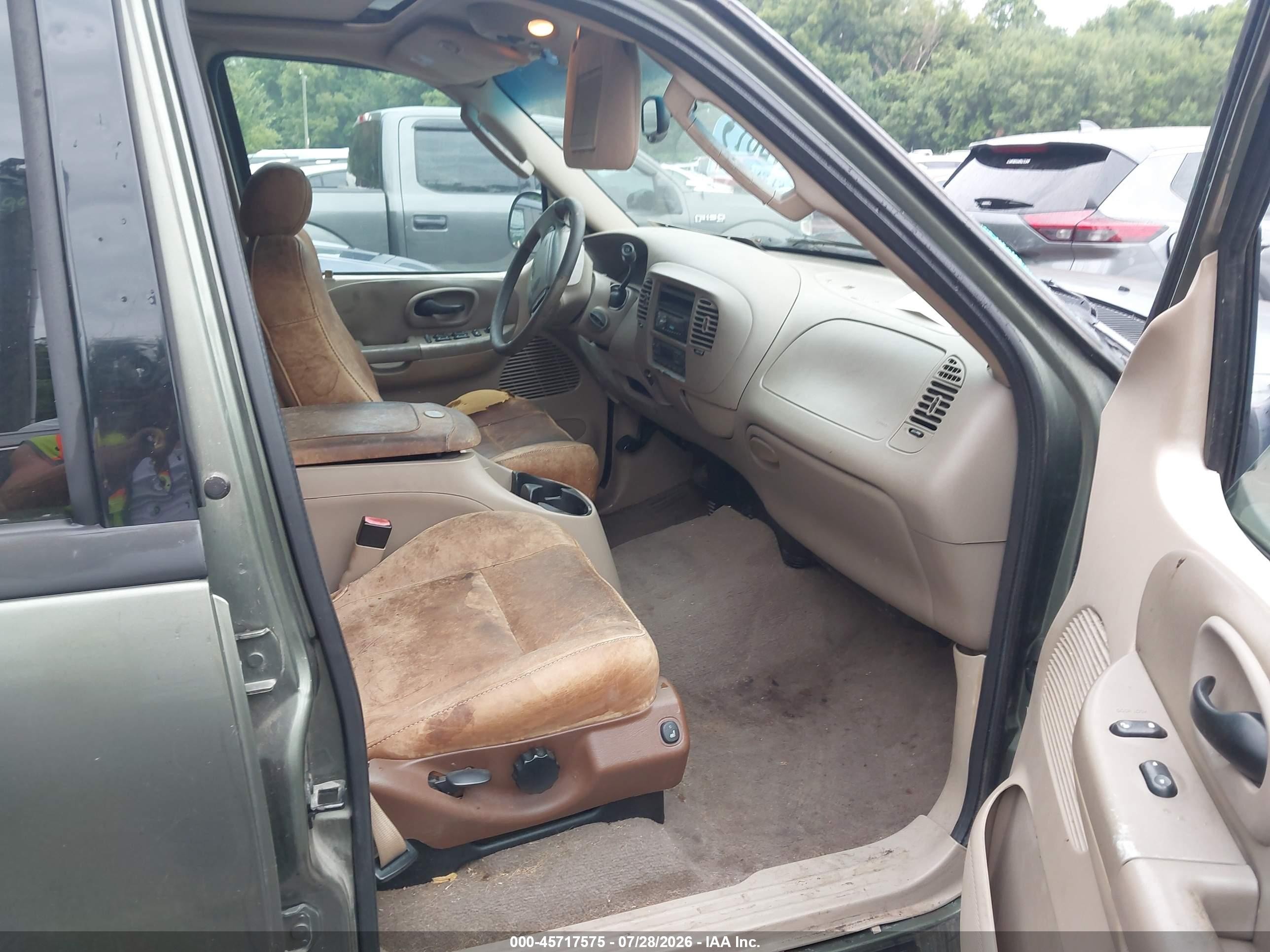 2002 Ford F-150 Lariat/xlt Green vin: 1FTRW07L52KD37910