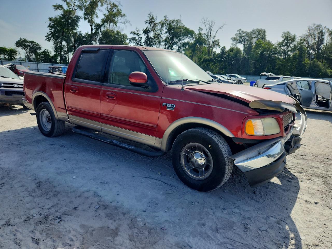 2002 Ford F150 Red vin: 1FTRW07L52KE19703