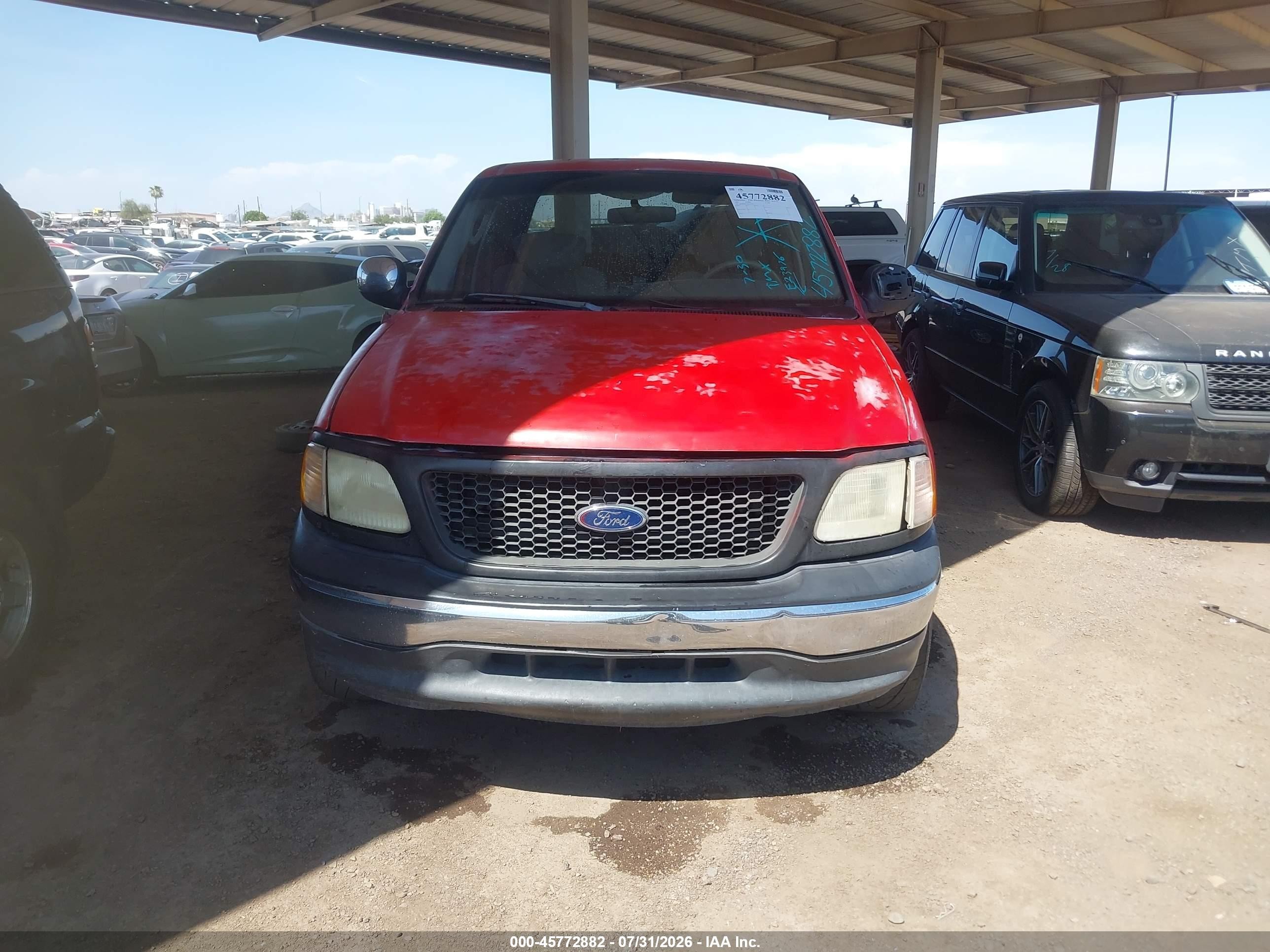 2002 Ford F-150 Lariat/xlt Red vin: 1FTRW07L52KE23976