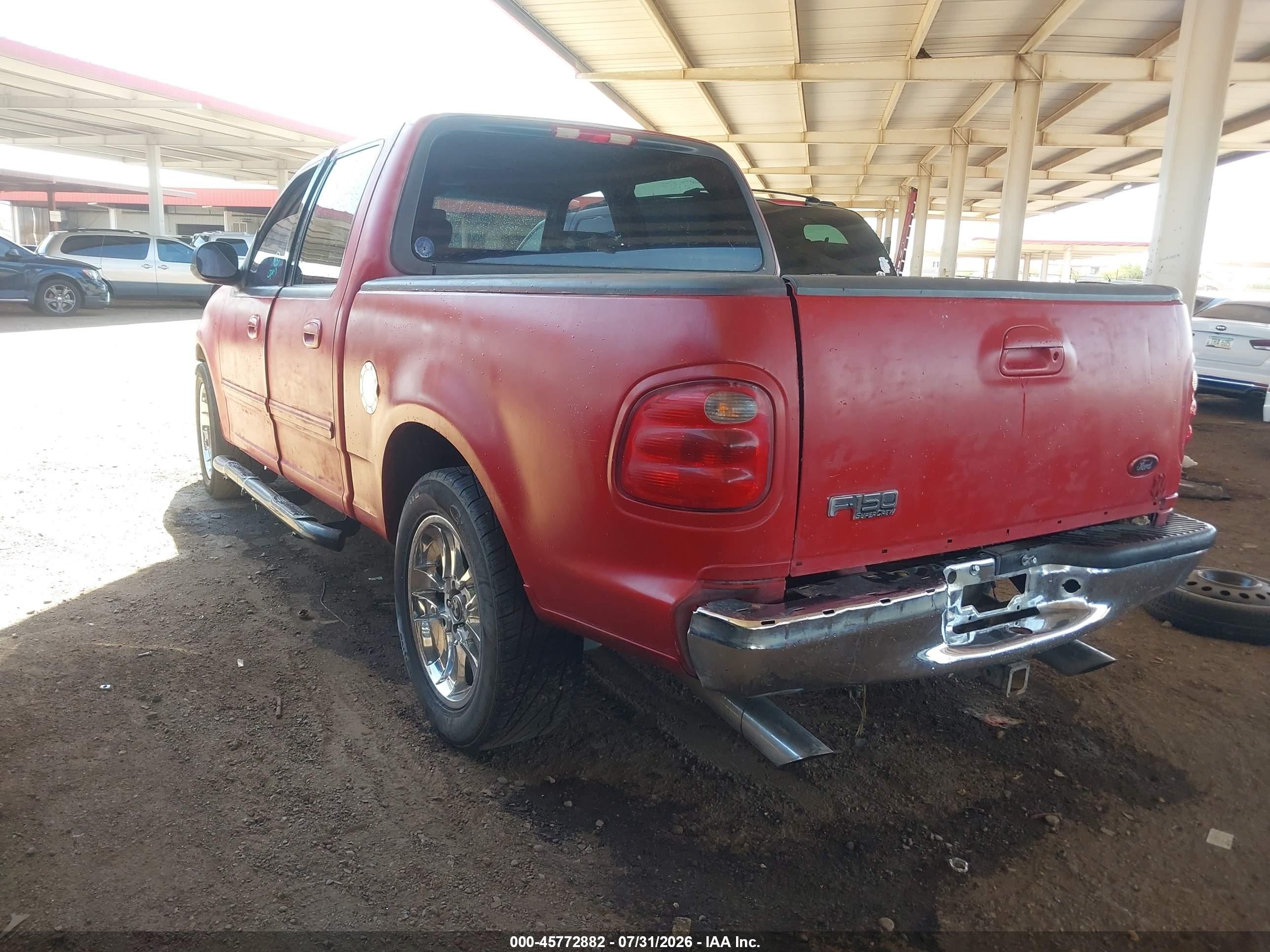 2002 Ford F-150 Lariat/xlt Red vin: 1FTRW07L52KE23976