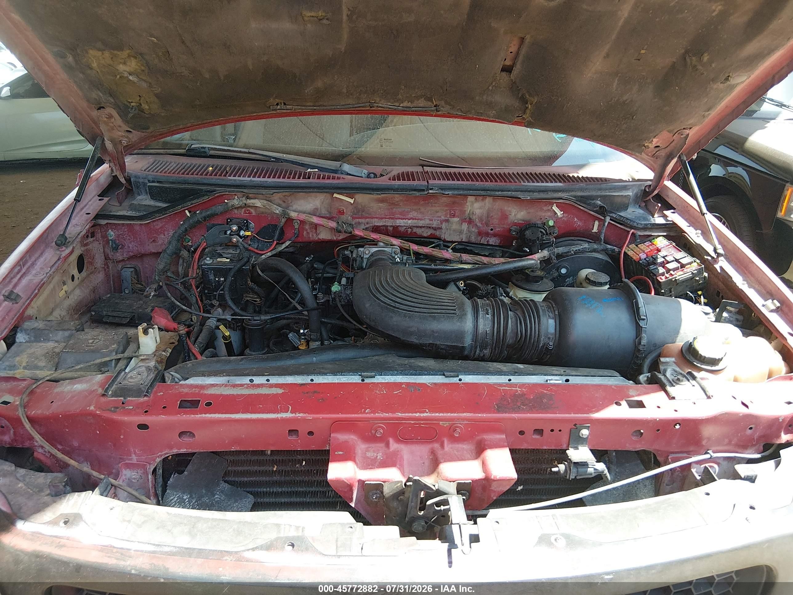 2002 Ford F-150 Lariat/xlt Red vin: 1FTRW07L52KE23976