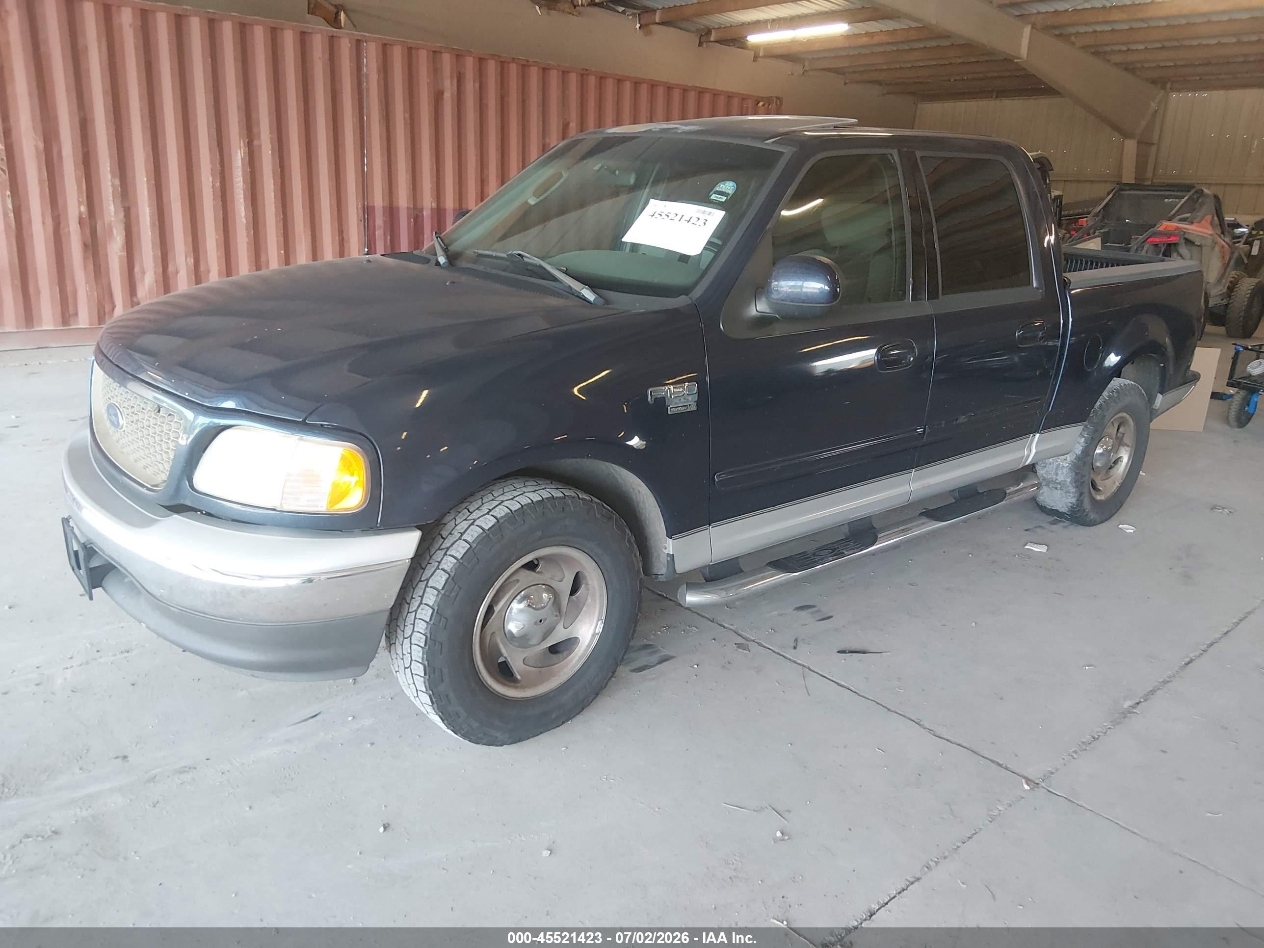 2003 Ford F-150 Lariat/xlt Black vin: 1FTRW07L53KC77676