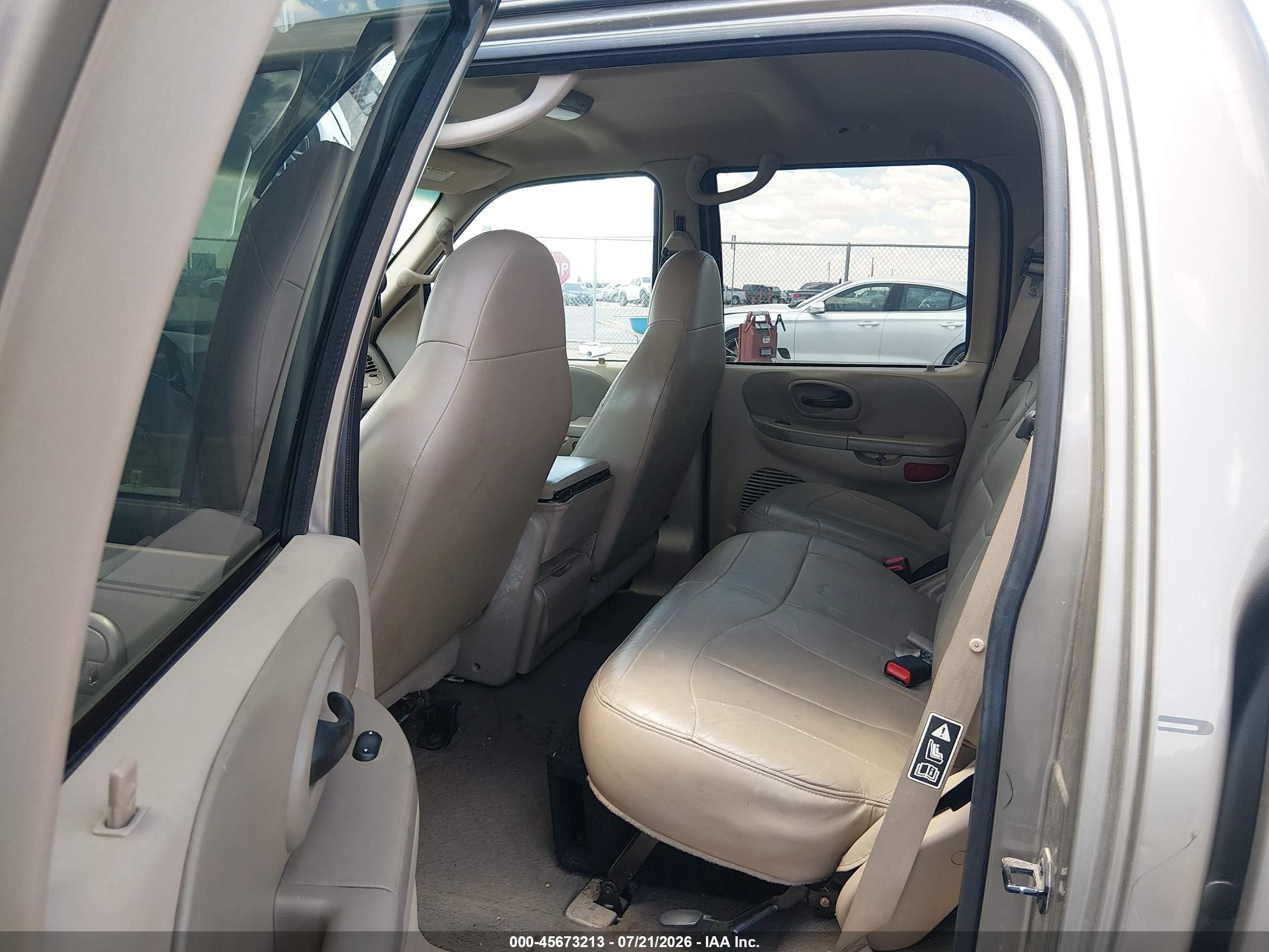 2001 Ford F-150 Harley-davidson Edition/king Ranch Edition/lariat/xlt Beige vin: 1FTRW07L61KF40481