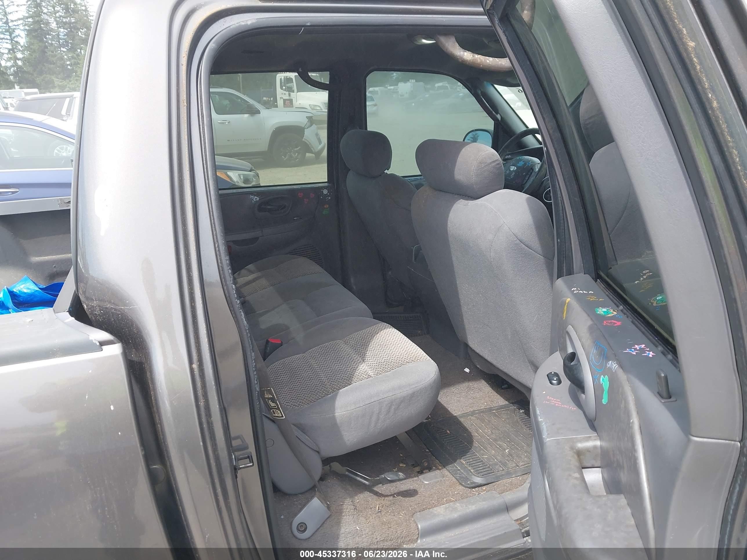 2003 Ford F-150 Lariat/xlt Gray vin: 1FTRW07L63KA17979